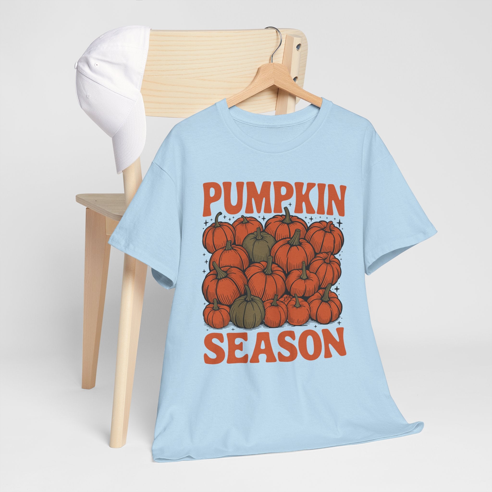 Pumpkin Season Tee — Fall Pumpkin Pile Unisex Cotton Tee