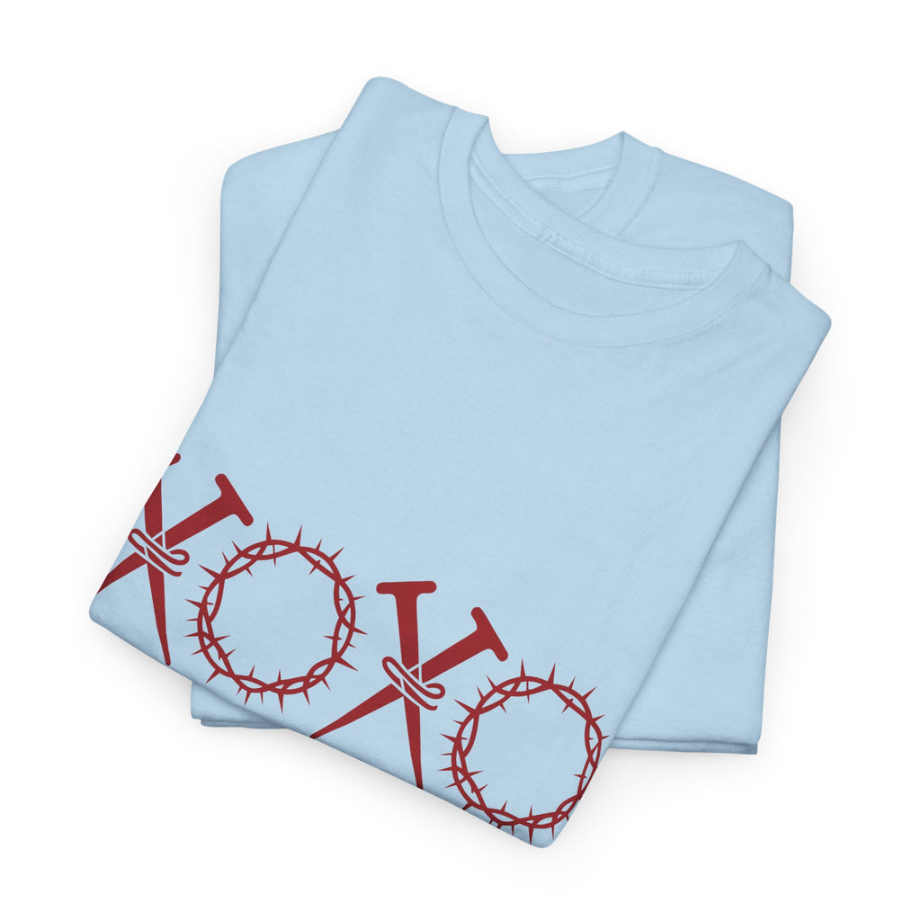Christian Valentine Tee — “XOXO” Nails & Thorn Crowns, “The Original Love Letters”... Unisex Cotton Tee