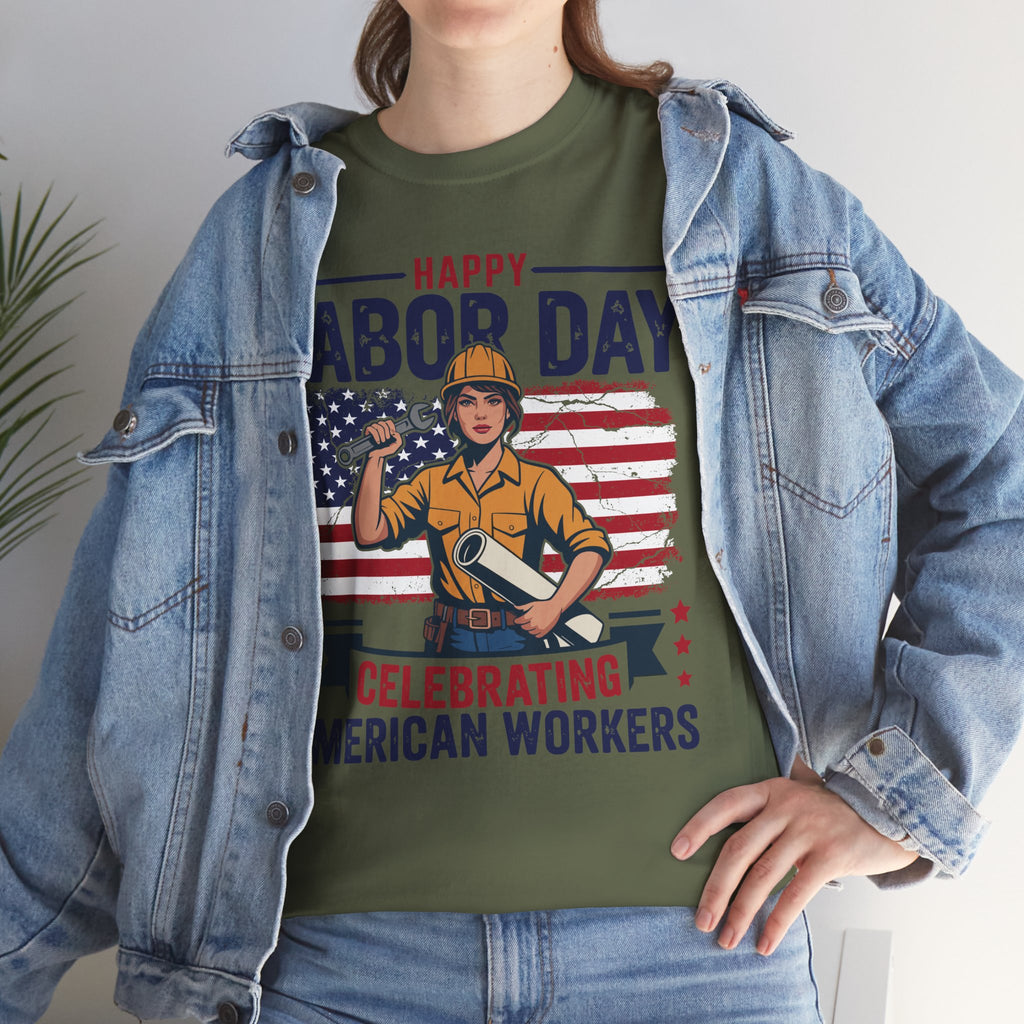 Happy US Labour Day T-Shirt - Unisex Heavy Cotton Tee