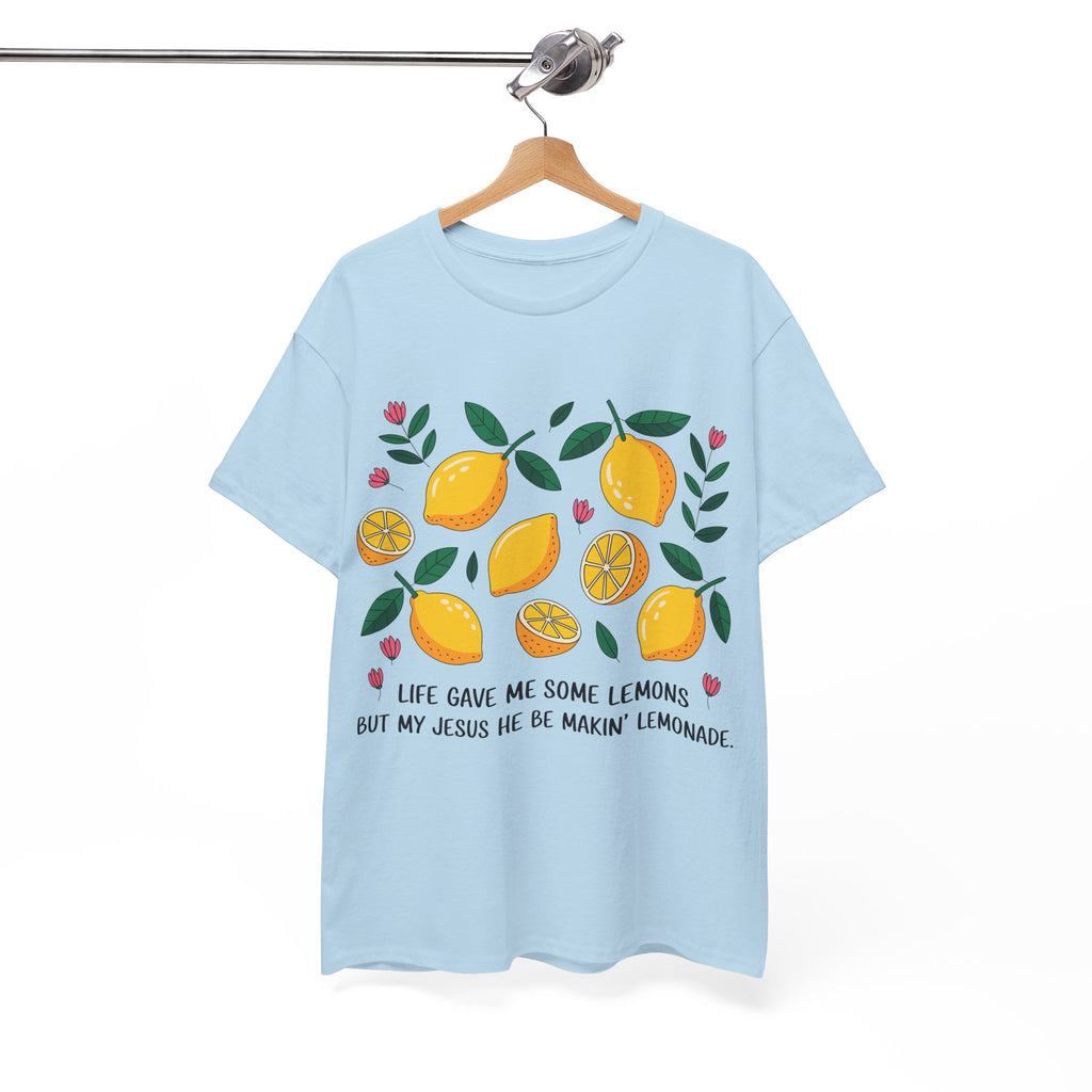 Christian Lemonade Tee — "Life gave me some lemons but my Jesus he be makin’ lemonade"Unisex Cotton Tee