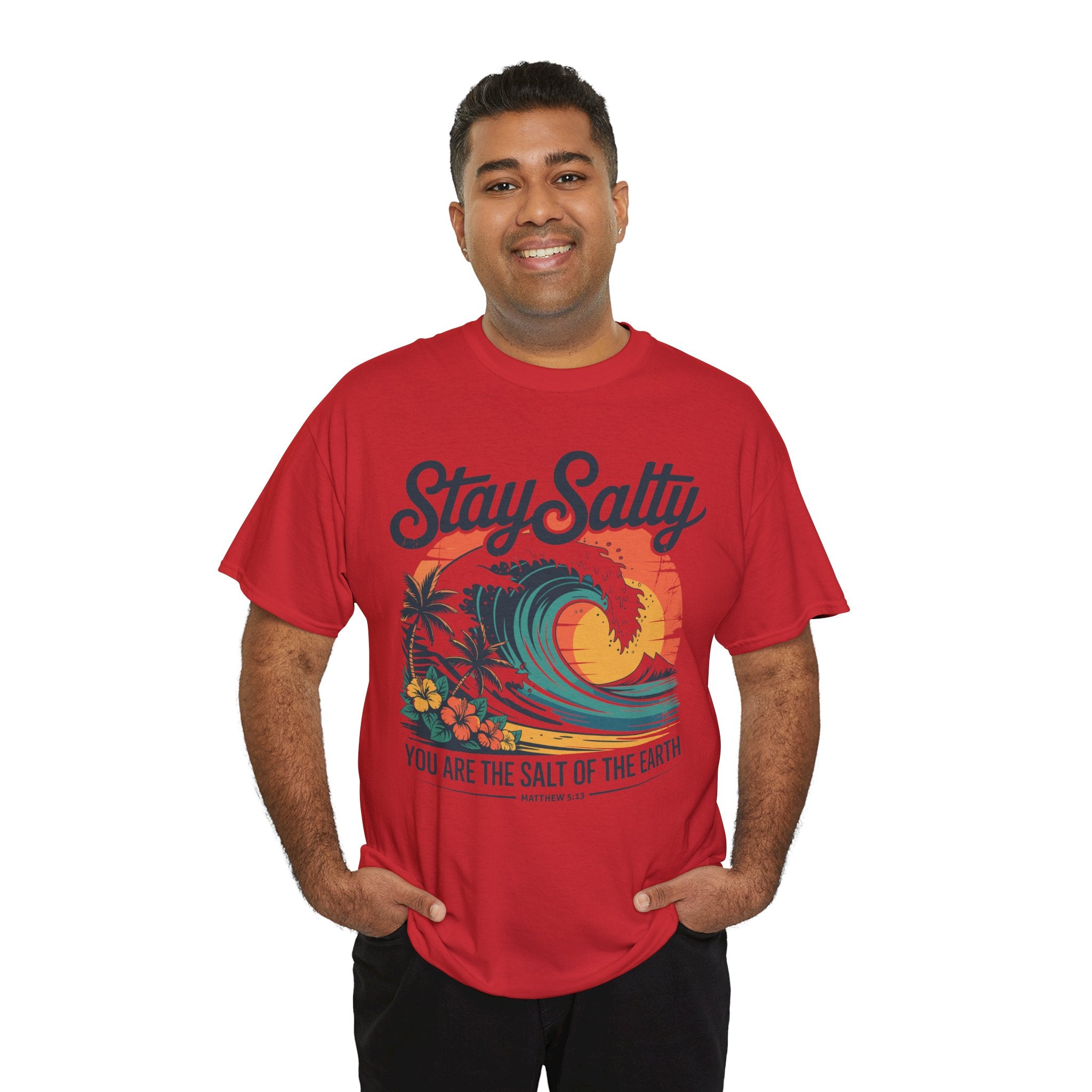 Stay Salty Beach Tee — "You are the salt of the earth (Matthew 5:13)"Unisex Cotton Tee