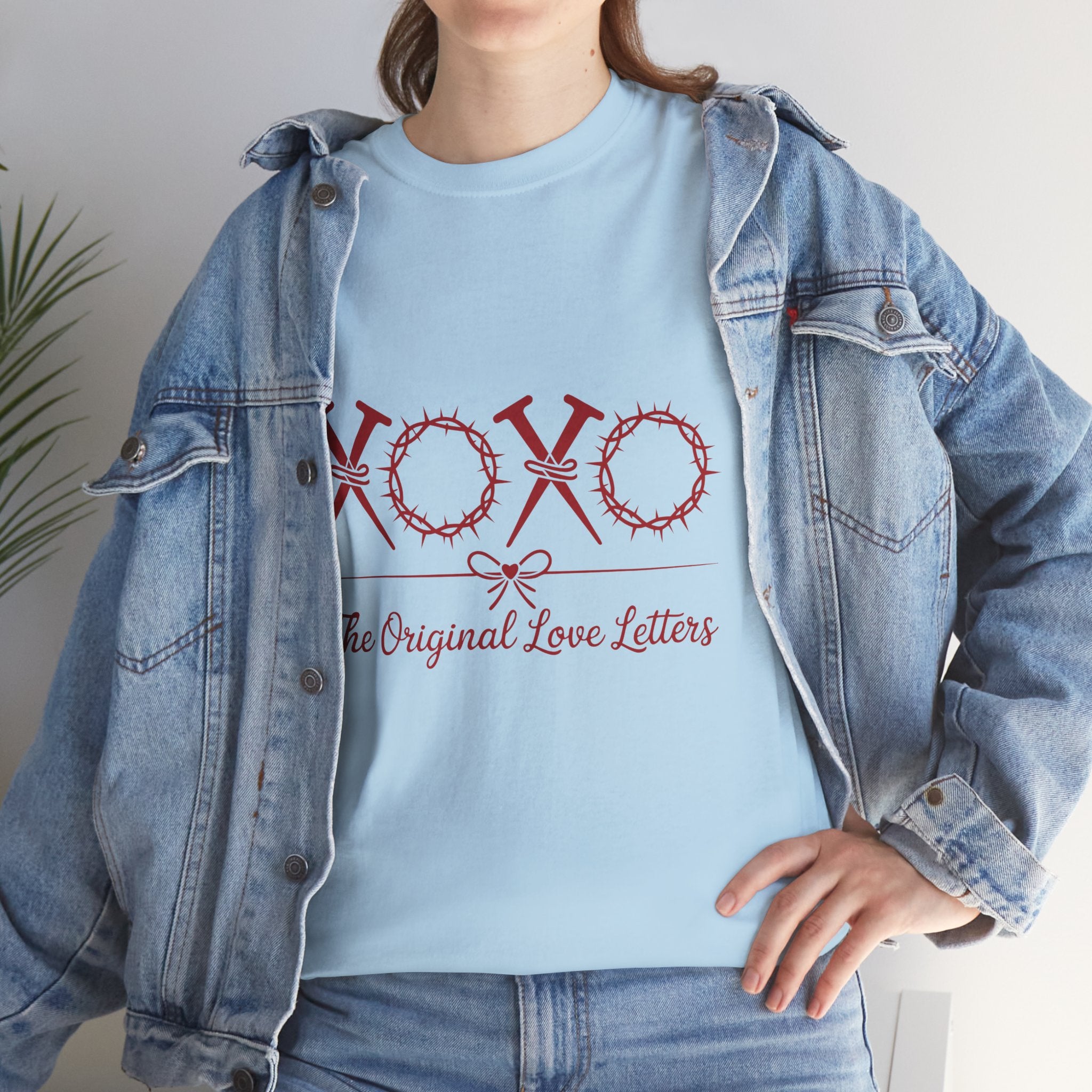 Christian Valentine Tee — “XOXO” Nails & Thorn Crowns, “The Original Love Letters”... Unisex Cotton Tee