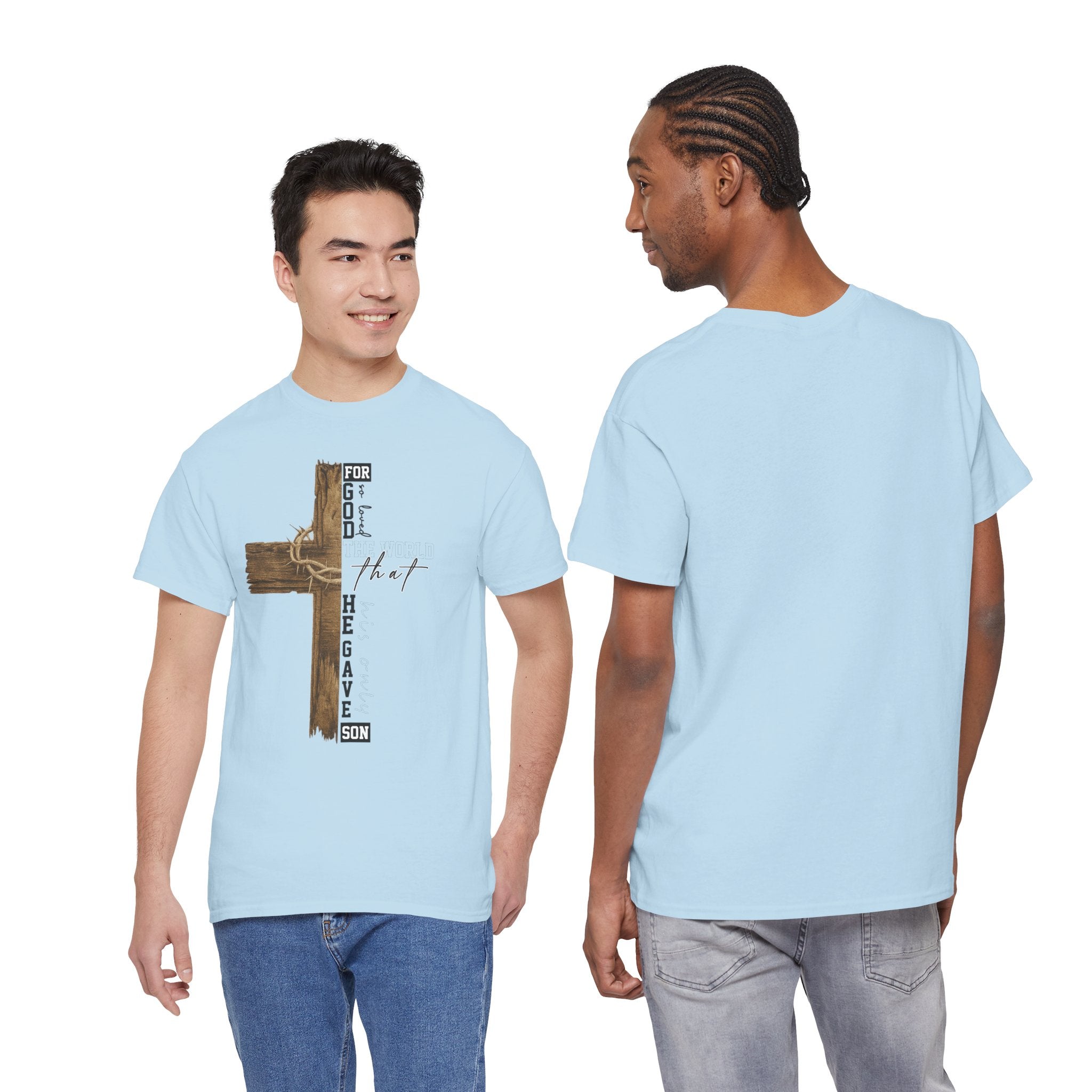 For That Son T-Shirt — Wooden Cross & Crown of Thorns Christian Unisex Cotton Tee