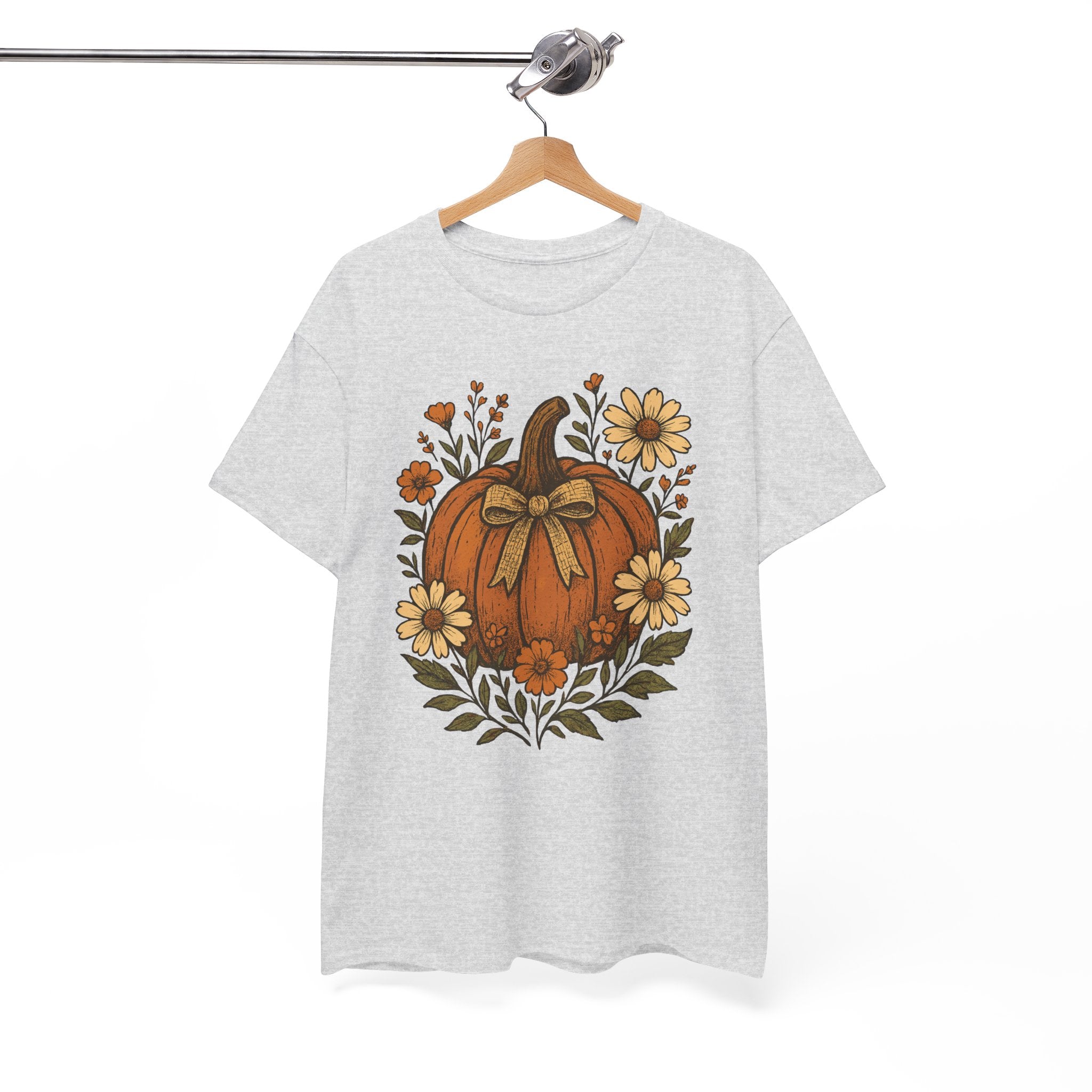 Pumpkin Daisy Unisex Cotton Tee