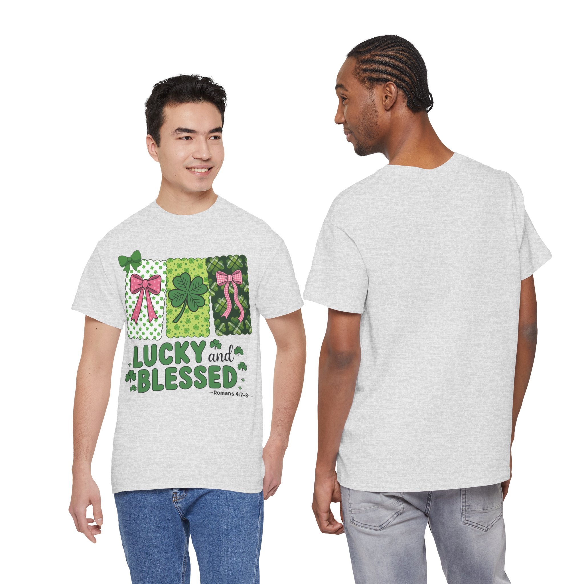 Lucky and Blessed Clover Unisex Cotton Tee