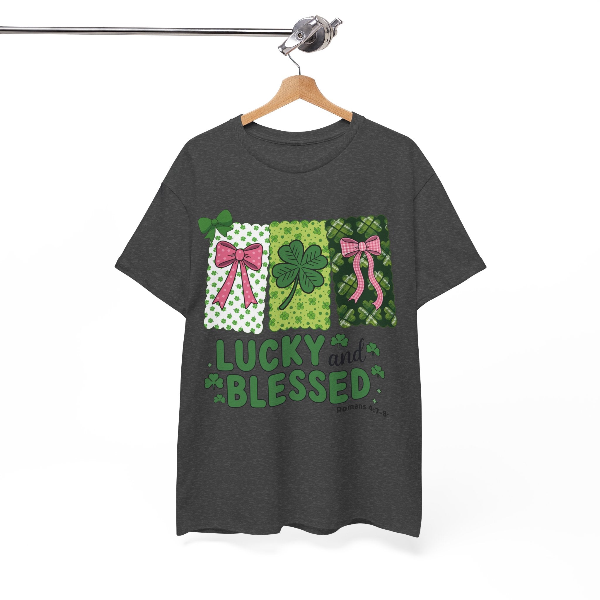 Lucky and Blessed Clover Unisex Cotton Tee