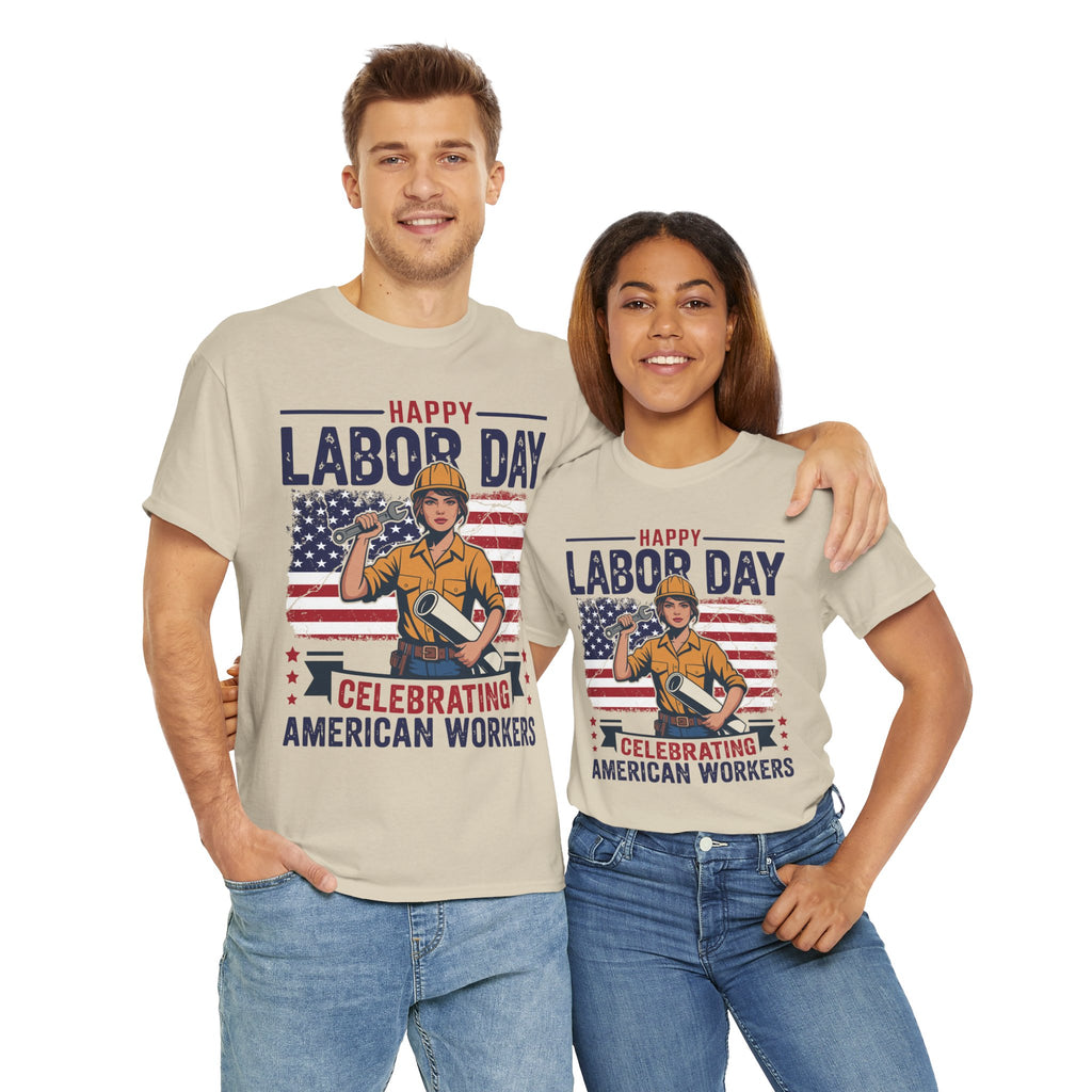 Happy US Labour Day T-Shirt - Unisex Heavy Cotton Tee