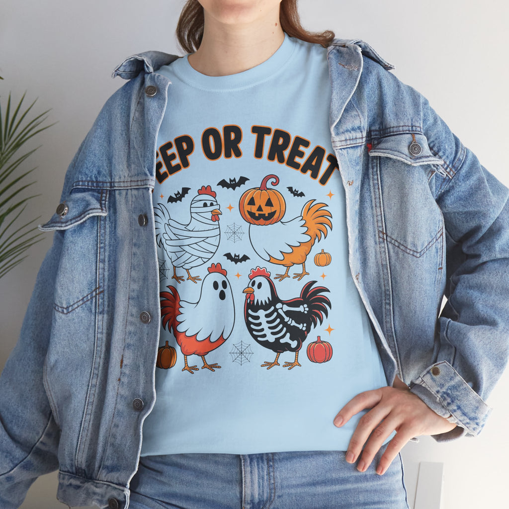 Peep or Treat Halloween Unisex Cotton Tee