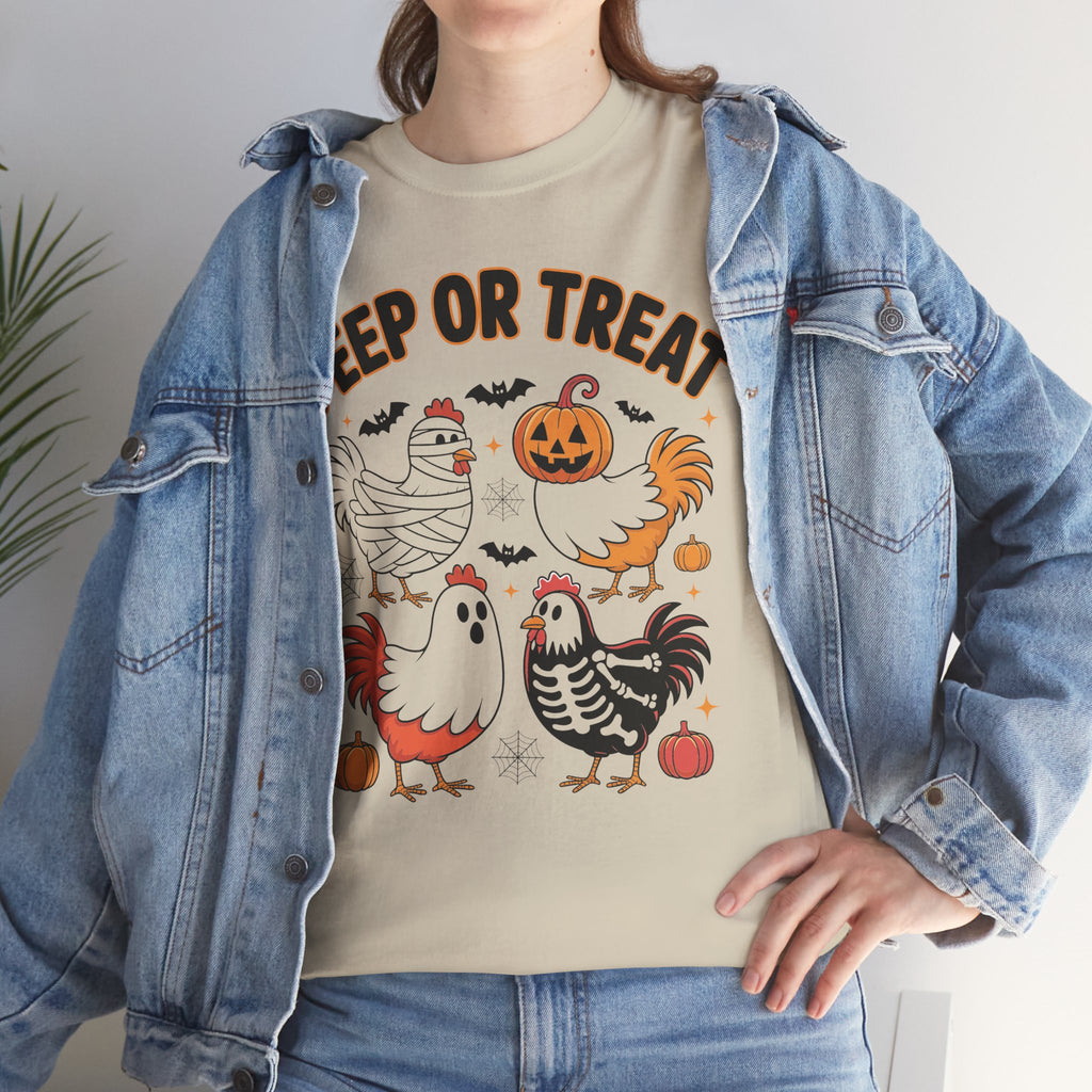 Peep or Treat Halloween Unisex Cotton Tee
