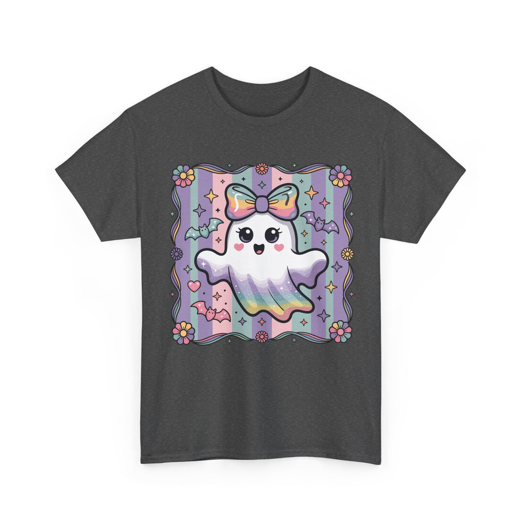 Pastel Ghost Rainbow Bow Unisex Cotton Tee