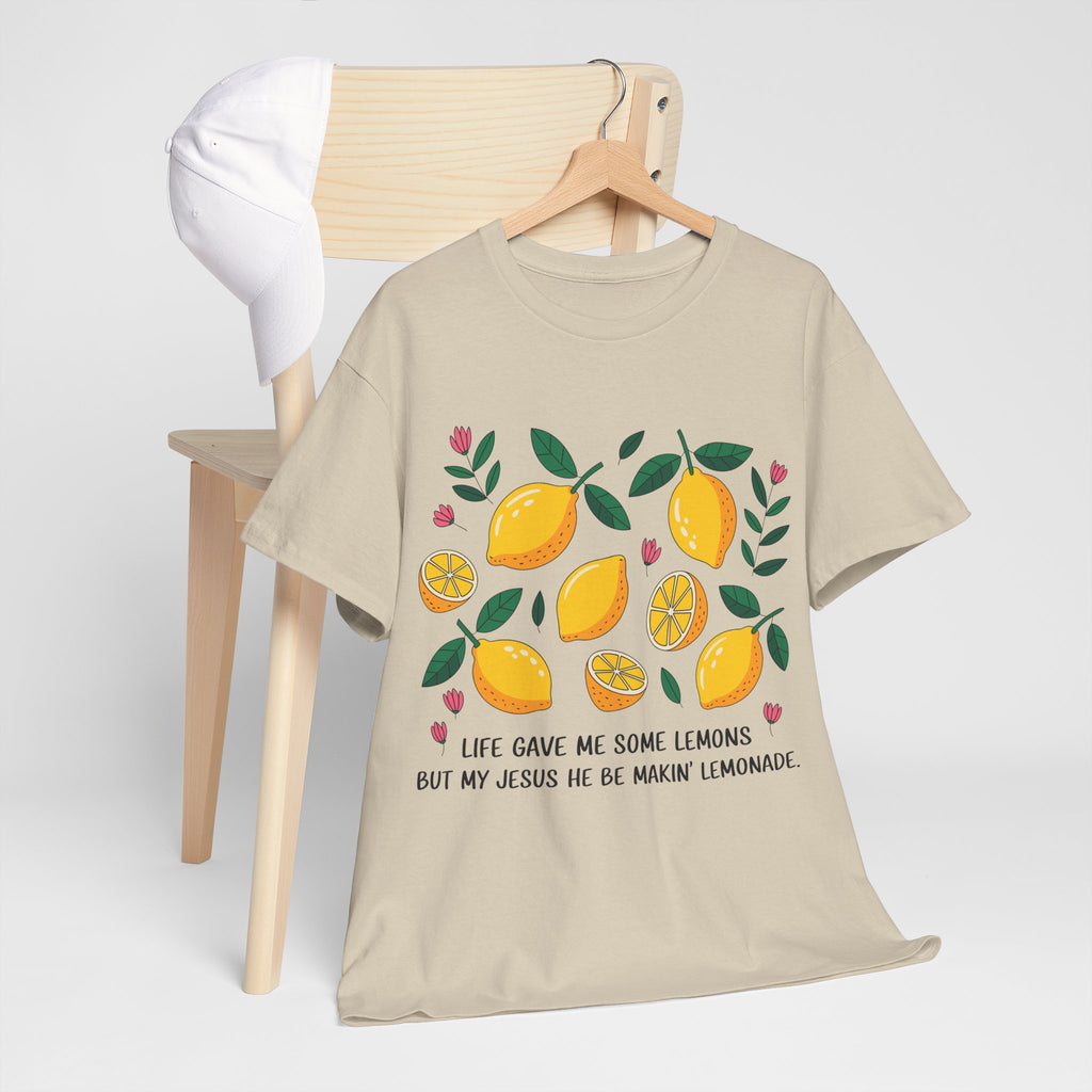 Christian Lemonade Tee — "Life gave me some lemons but my Jesus he be makin’ lemonade"Unisex Cotton Tee