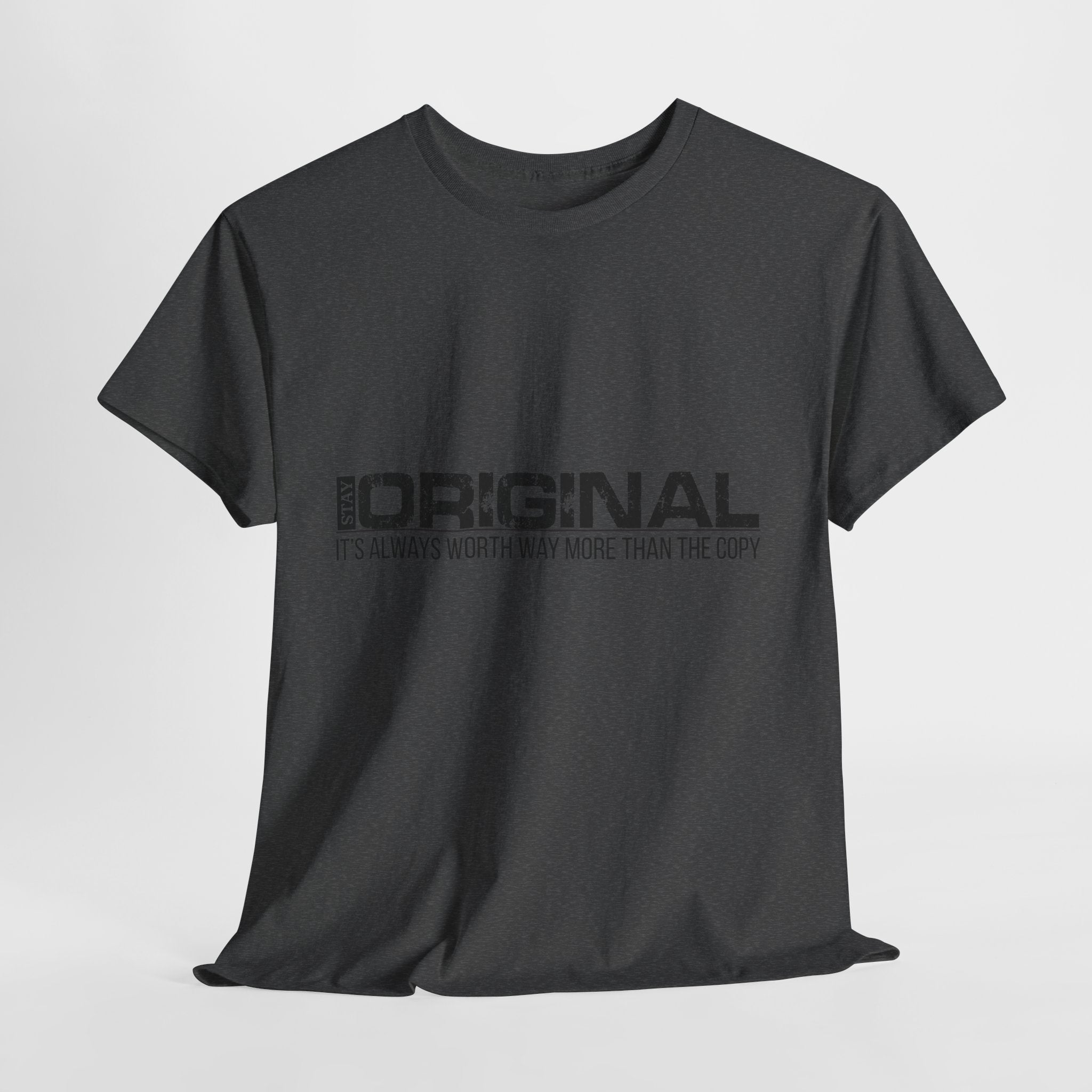 STAY SILENT Minimalist Tee — Vertical Text Black Unisex Cotton Tee
