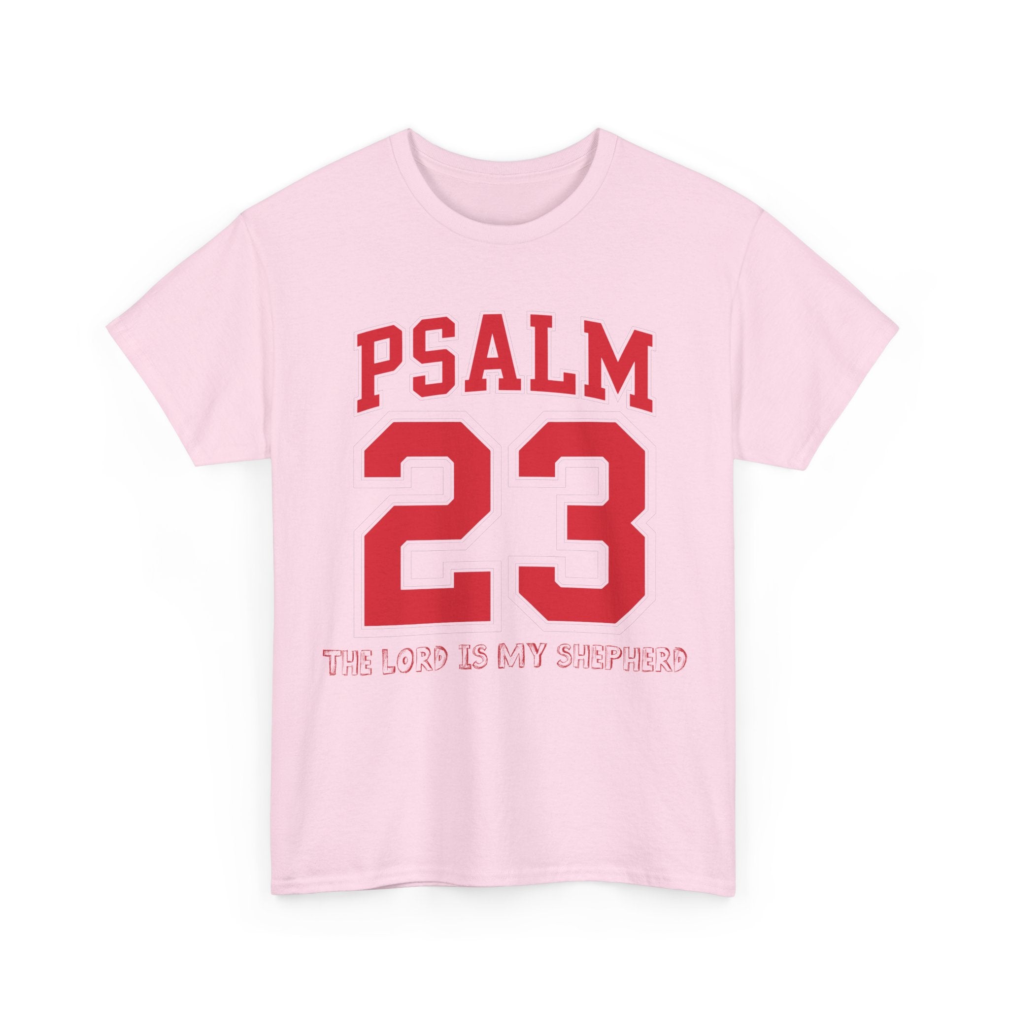 Psalm 23 Varsity T-Shirt — “The Lord Is My Shepherd” Unisex Cotton Tee