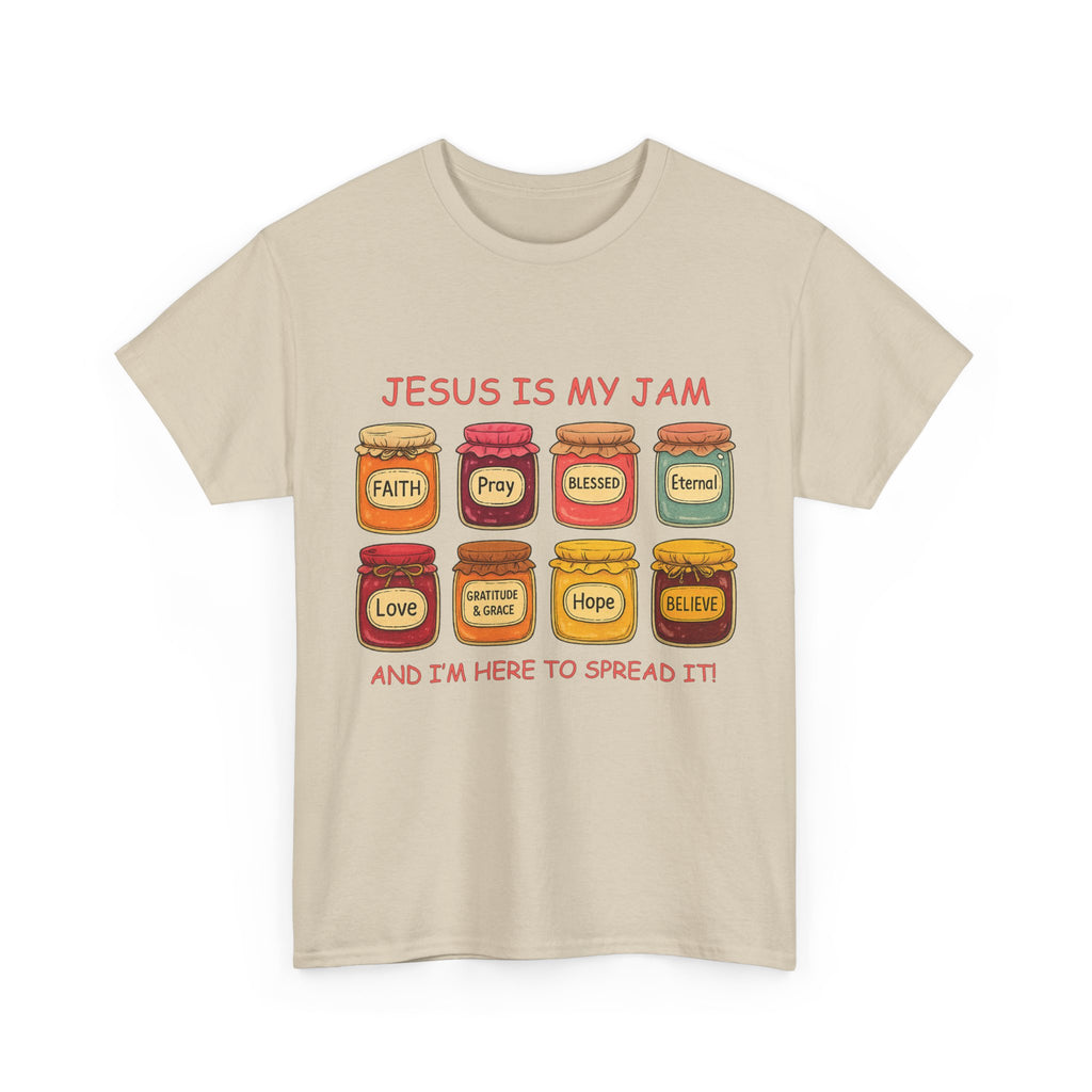 Jesus Is My Jam T-Shirt — Christian Faith Jam Jar Unisex Cotton Tee