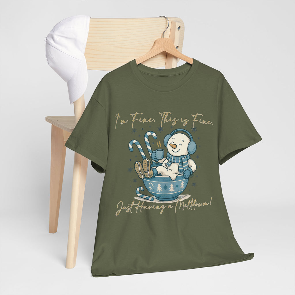 Snowman Hot Cocoa Unisex Cotton Tee