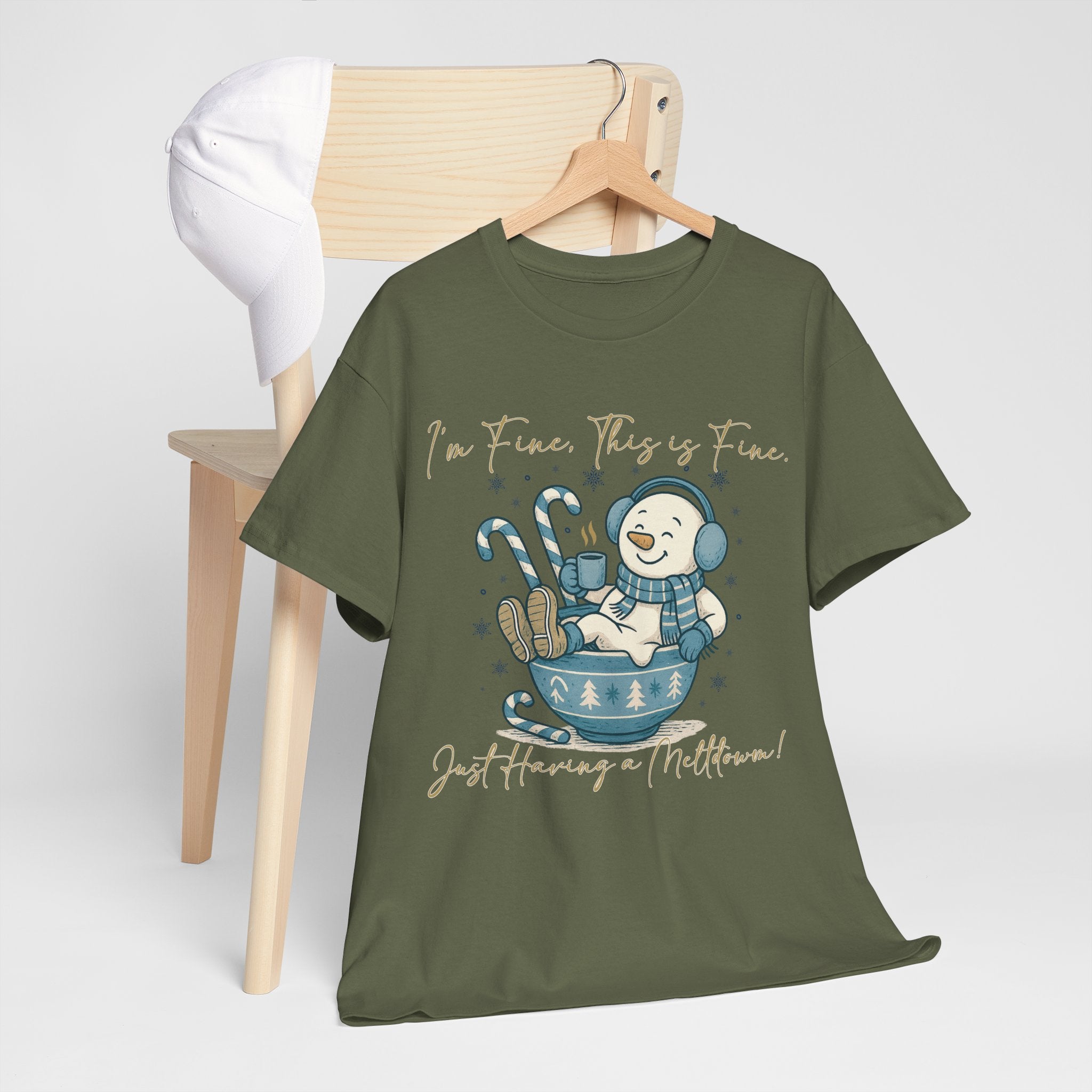 Snowman Hot Cocoa Unisex Cotton Tee