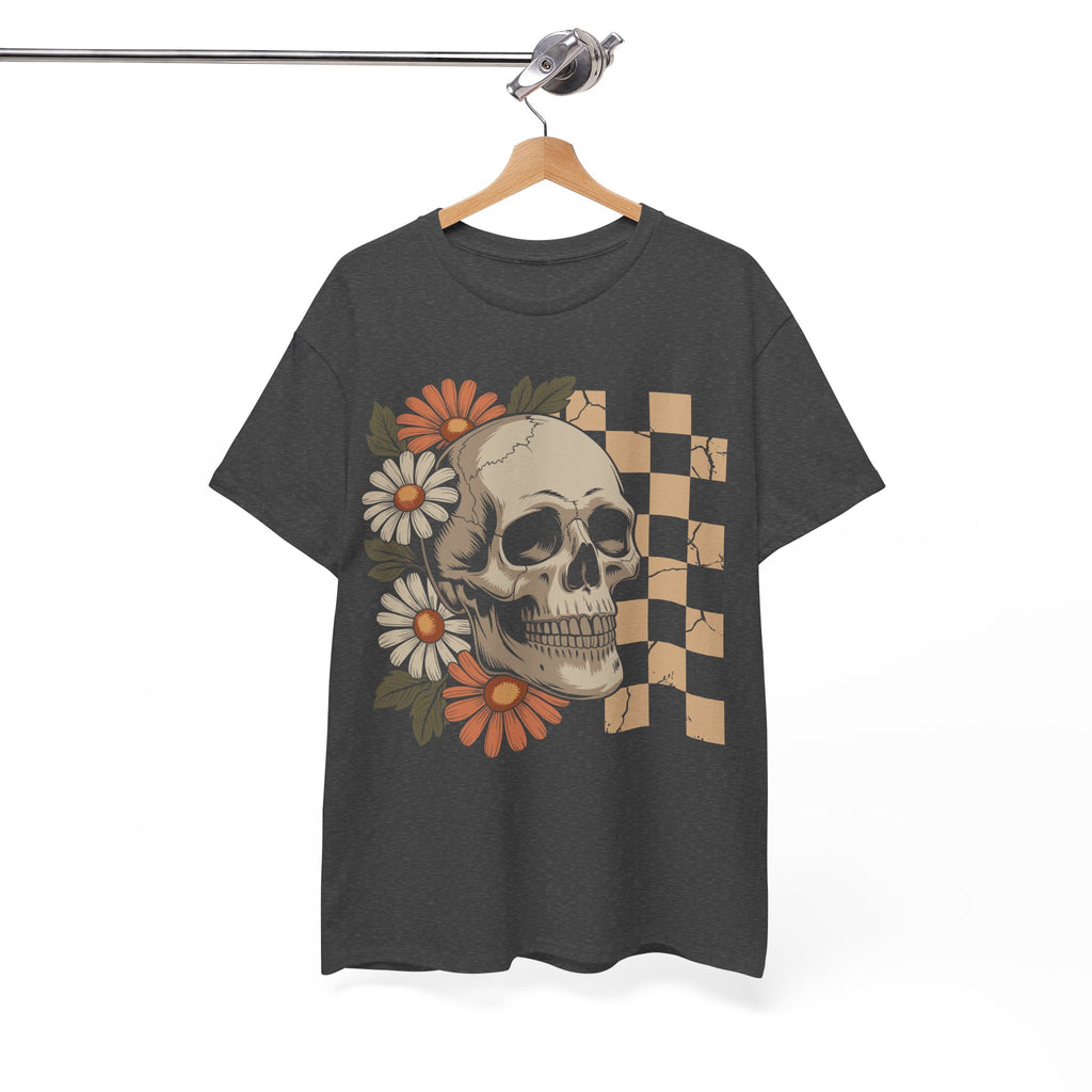 Skull Daisy Unisex Cotton Tshirt