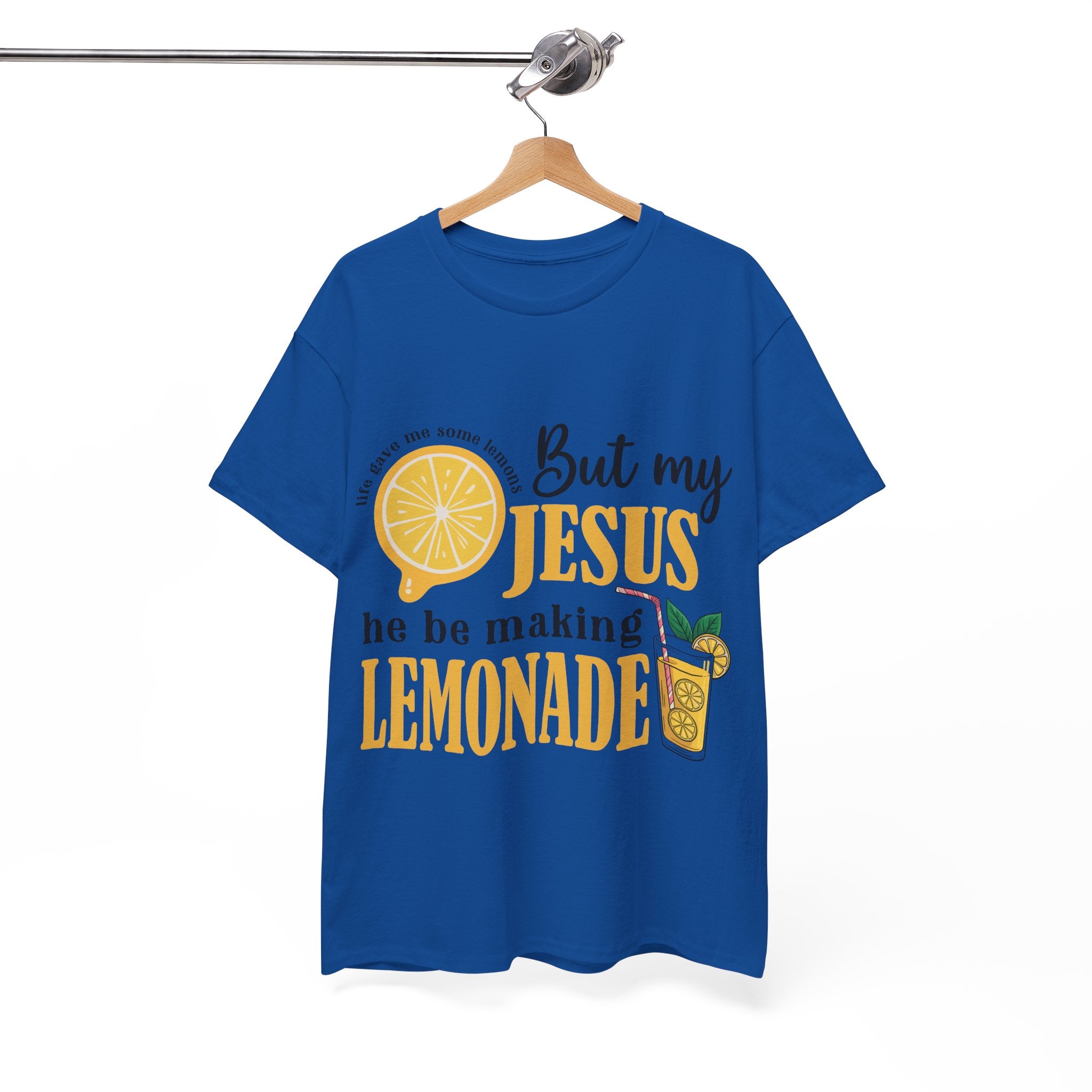Jesus Lemonade Tee — Lemon Slice & Glass Graphic Christian Unisex Cotton T-Shirt