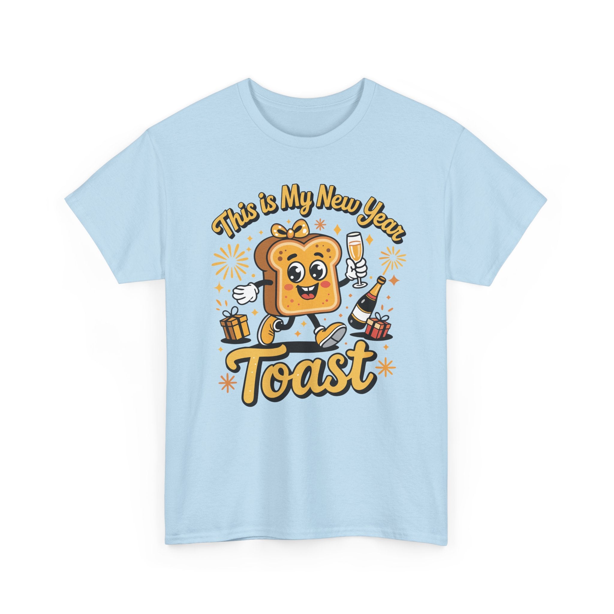 New Year Toast T-Shirt — "This Is My New Year Toast" Champagne & Fireworks Unisex Cotton Tee