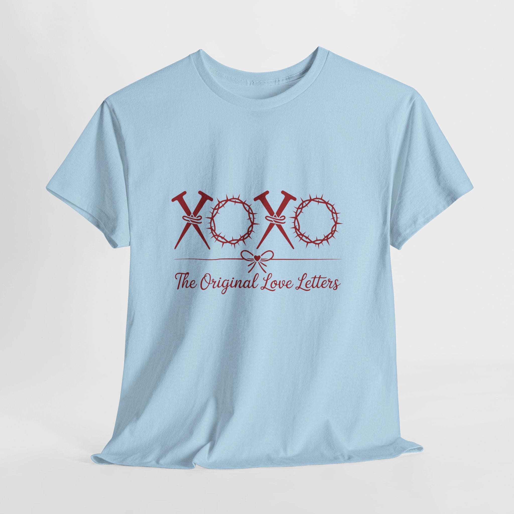 Christian Valentine Tee — “XOXO” Nails & Thorn Crowns, “The Original Love Letters”... Unisex Cotton Tee