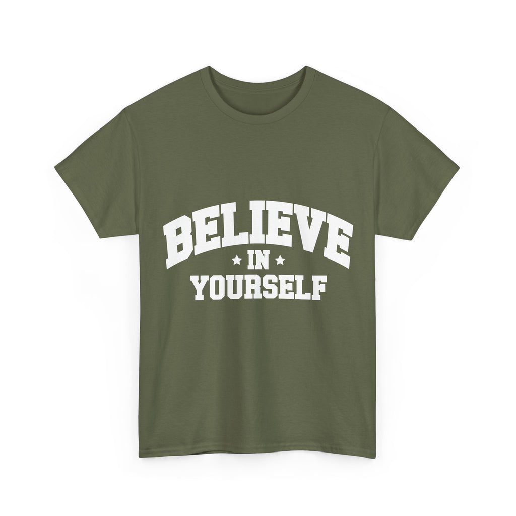 Believe in Yourself Varsity Unisex Cotton Tee