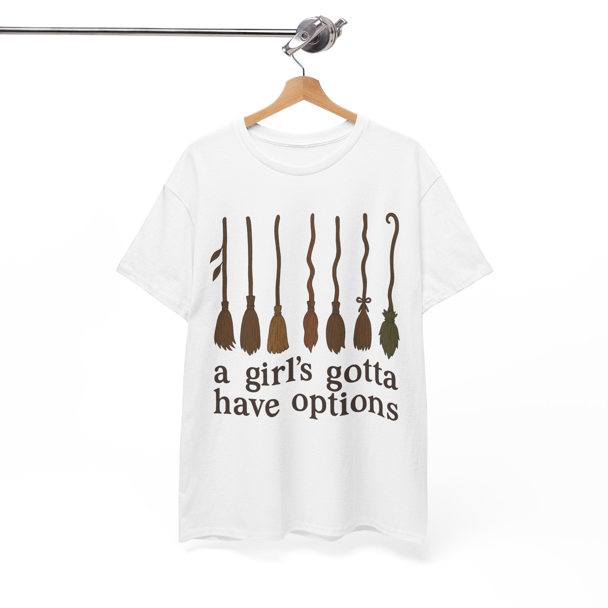 Witch Brooms Options Unisex Cotton Tee