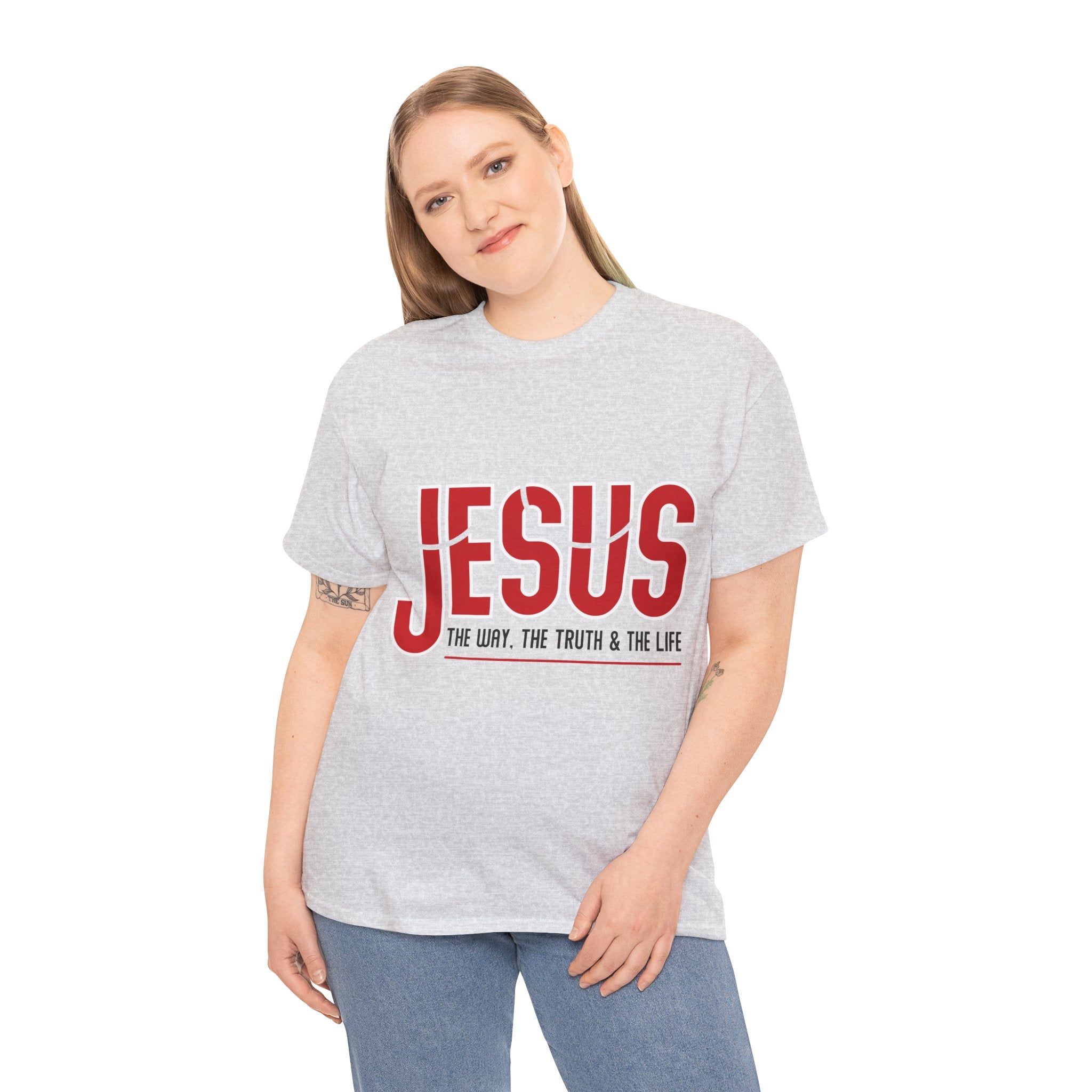 Jesus The Way The Truth & The Life T-Shirt — Bold Red Christian Unisex Cotton Tee