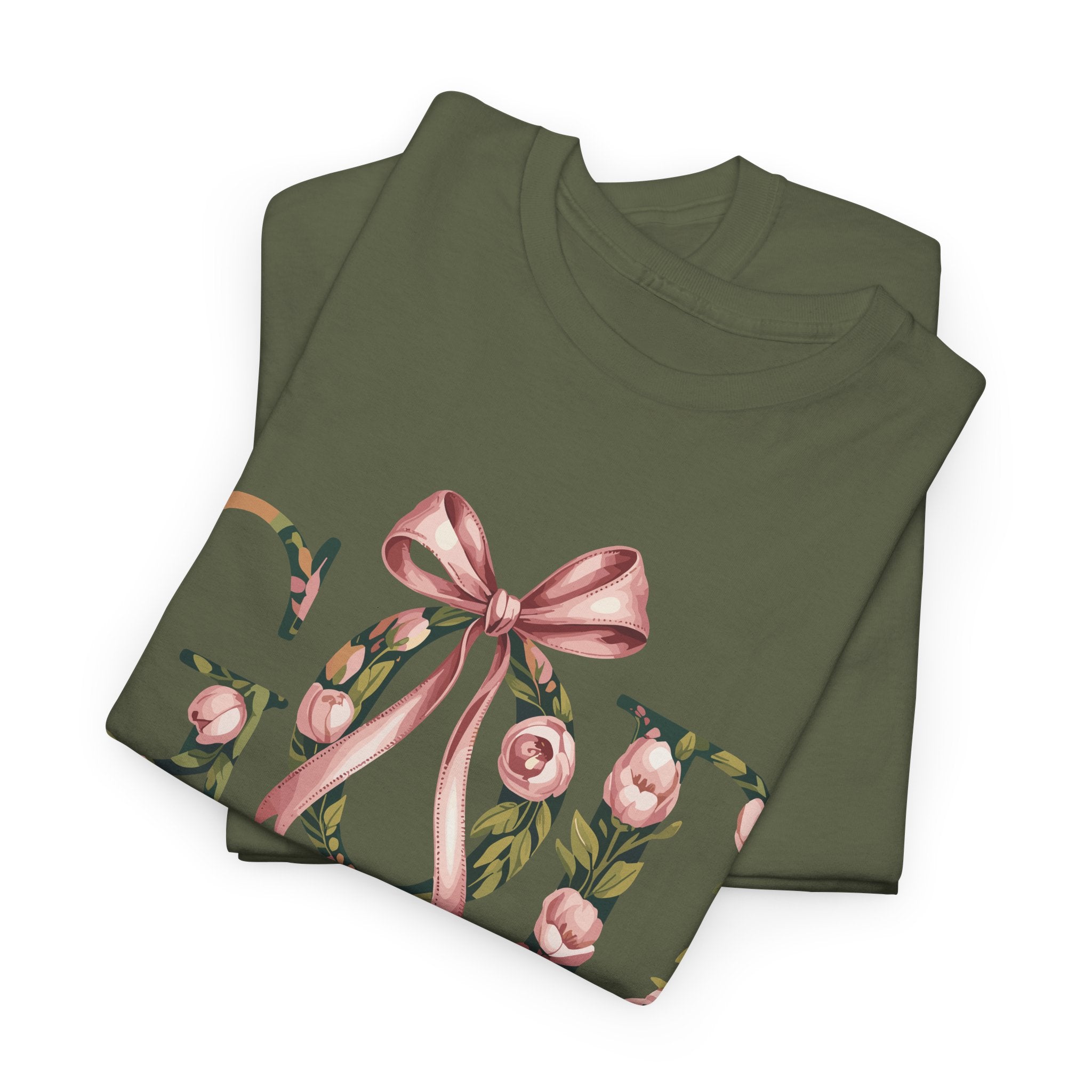 God Is Good Pink Rose Tee — Floral Ribbon Faith Unisex Cotton T-Shirt