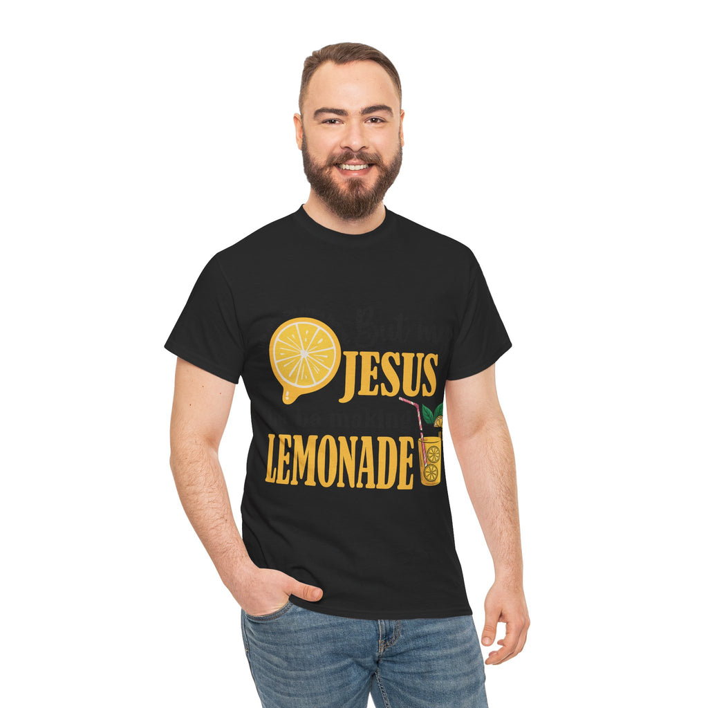 Jesus Lemonade Tee — Lemon Slice & Glass Graphic Christian Unisex Cotton T-Shirt