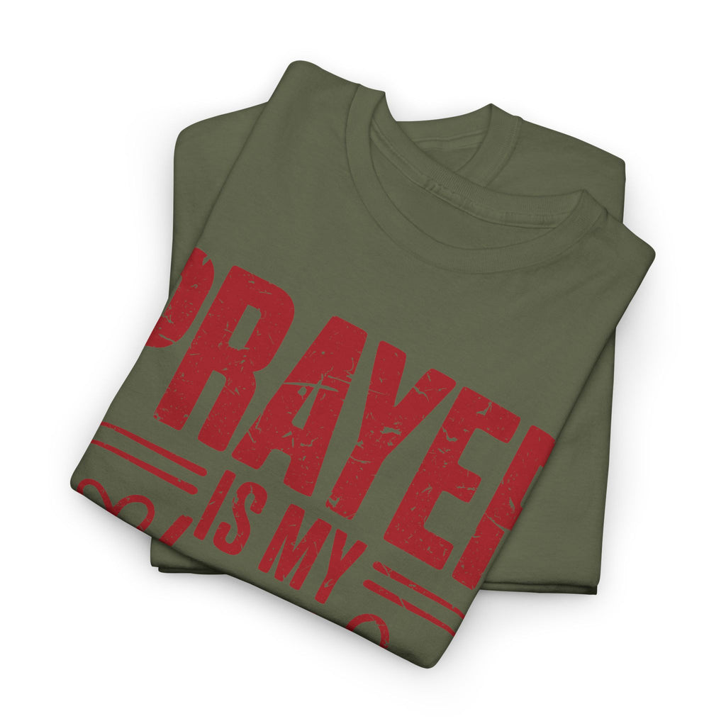 Prayer Is My Love Language T-Shirt — Faith-Inspired Red Hearts Unisex Cotton Tee