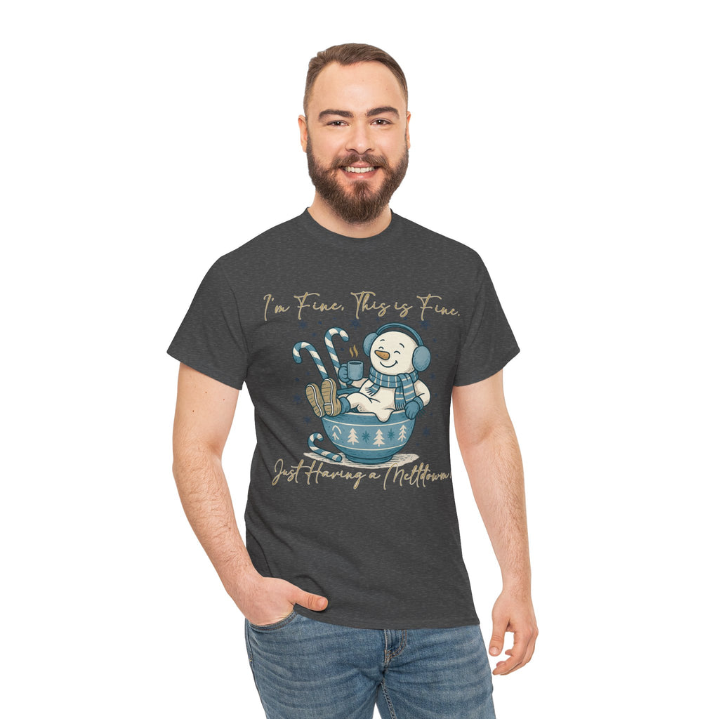 Snowman Hot Cocoa Unisex Cotton Tee