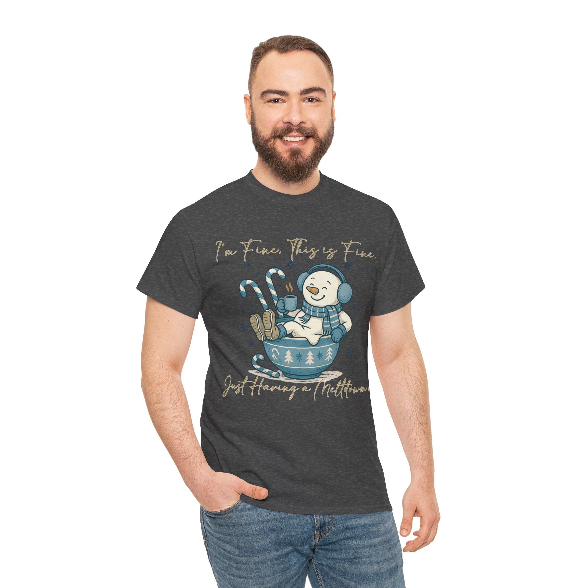 Snowman Hot Cocoa Unisex Cotton Tee