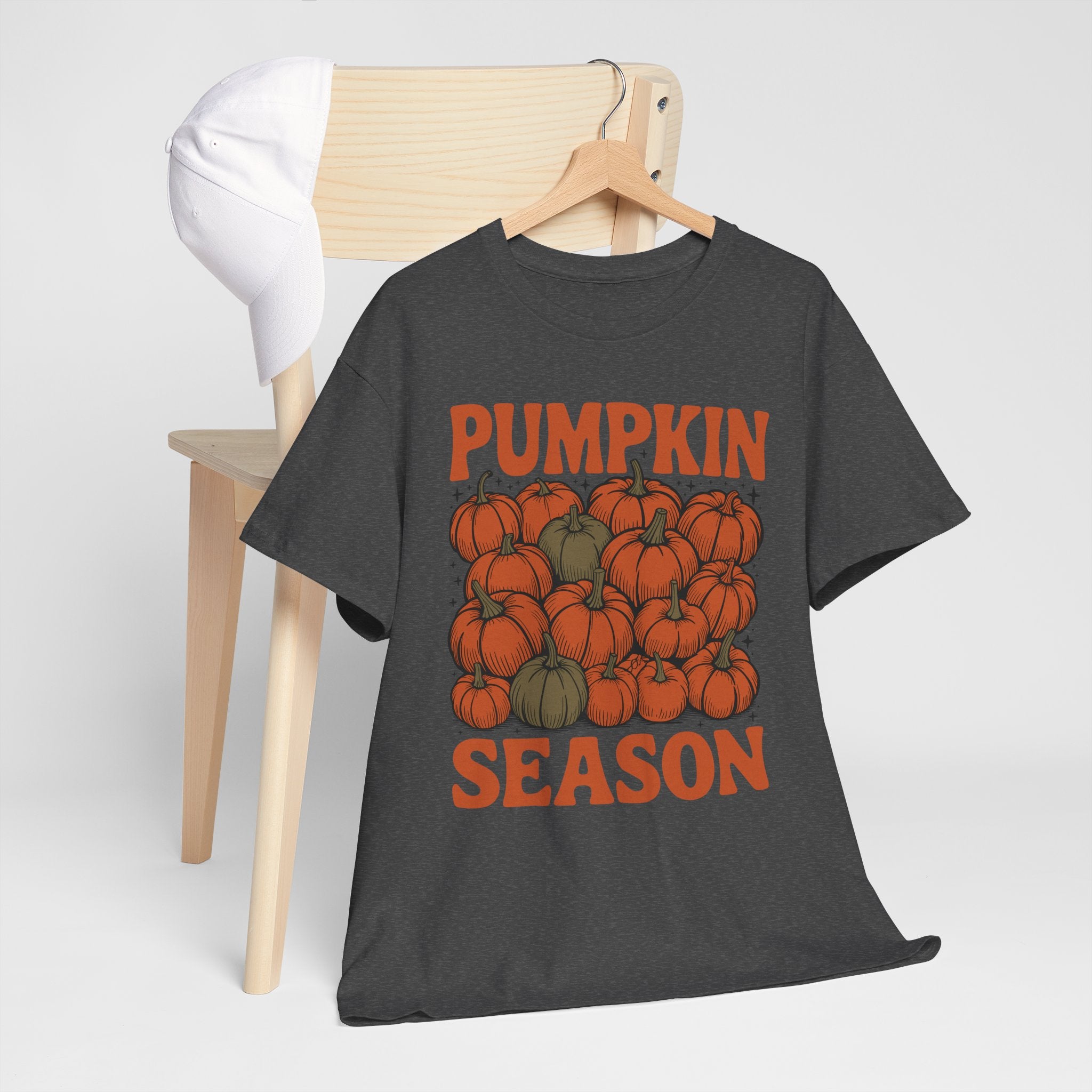 Pumpkin Season Tee — Fall Pumpkin Pile Unisex Cotton Tee