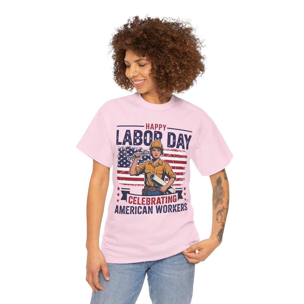 Happy US Labour Day T-Shirt - Unisex Heavy Cotton Tee