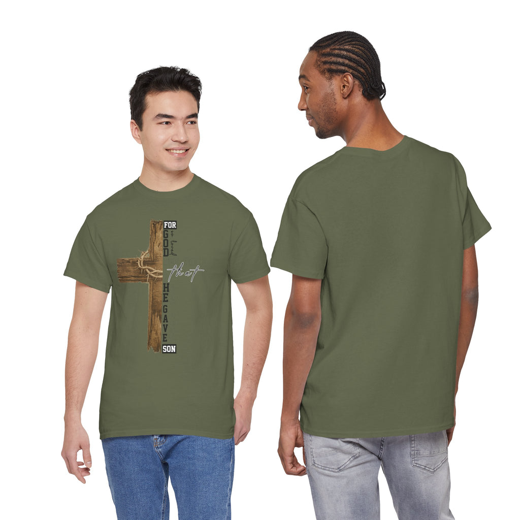 For That Son T-Shirt — Wooden Cross & Crown of Thorns Christian Unisex Cotton Tee