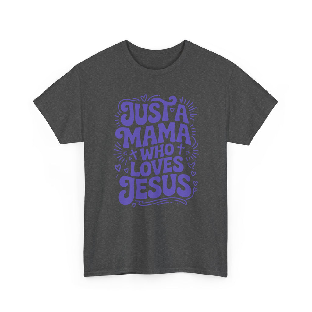 Mama Who Loves Jesus T-Shirt — Bright Green Bubbly Faith Unisex Cotton Tee