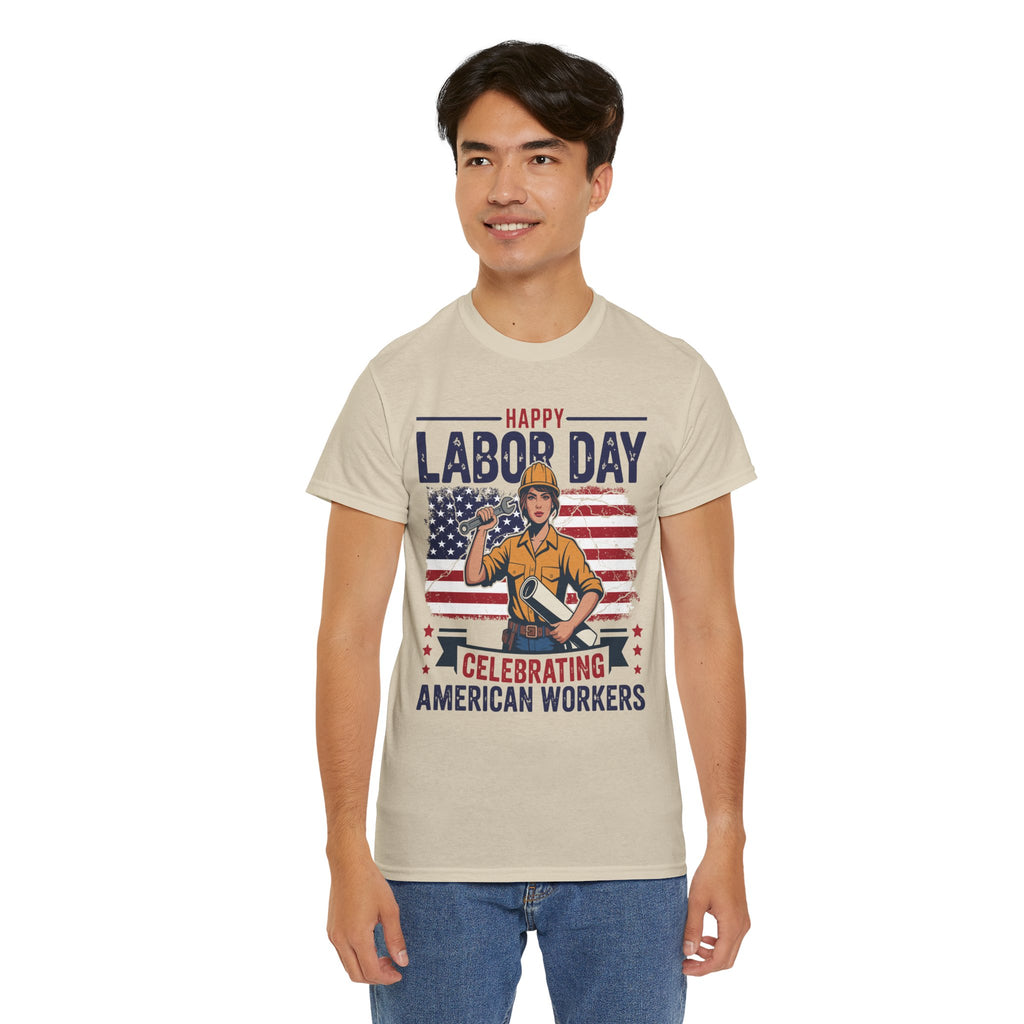 Happy US Labour Day T-Shirt - Unisex Heavy Cotton Tee
