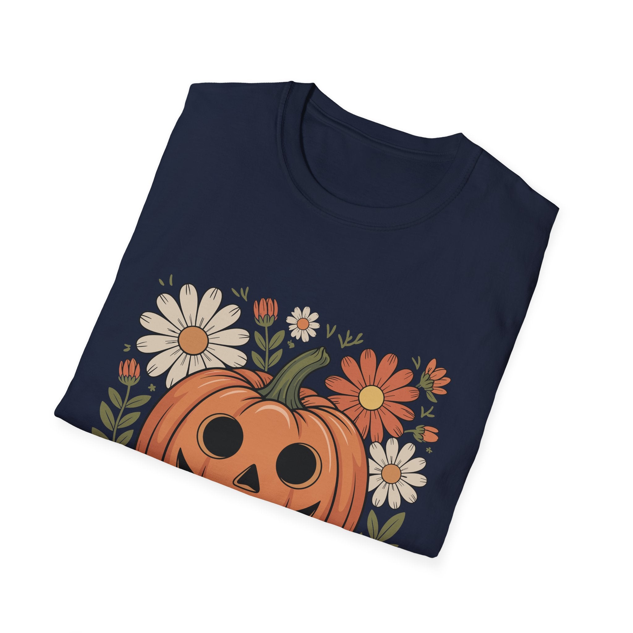 Spooky Floral Pumpkin T-Shirt