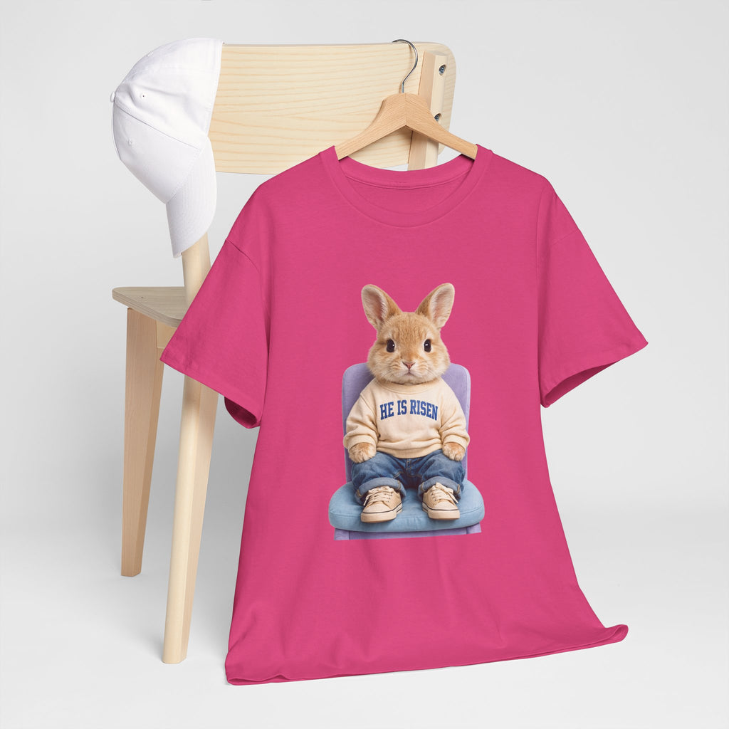 Easter 'He Is Risen' Bunny Unisex Cotton Tee