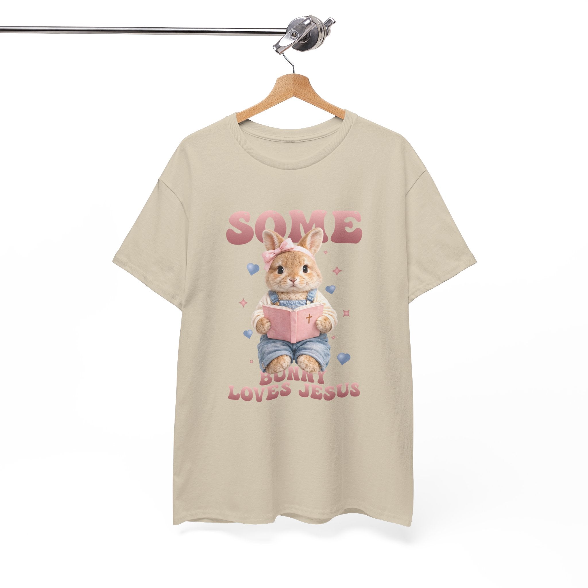 Some Bunny Loves Jesus Bunny Bible Unisex Cotton Tee