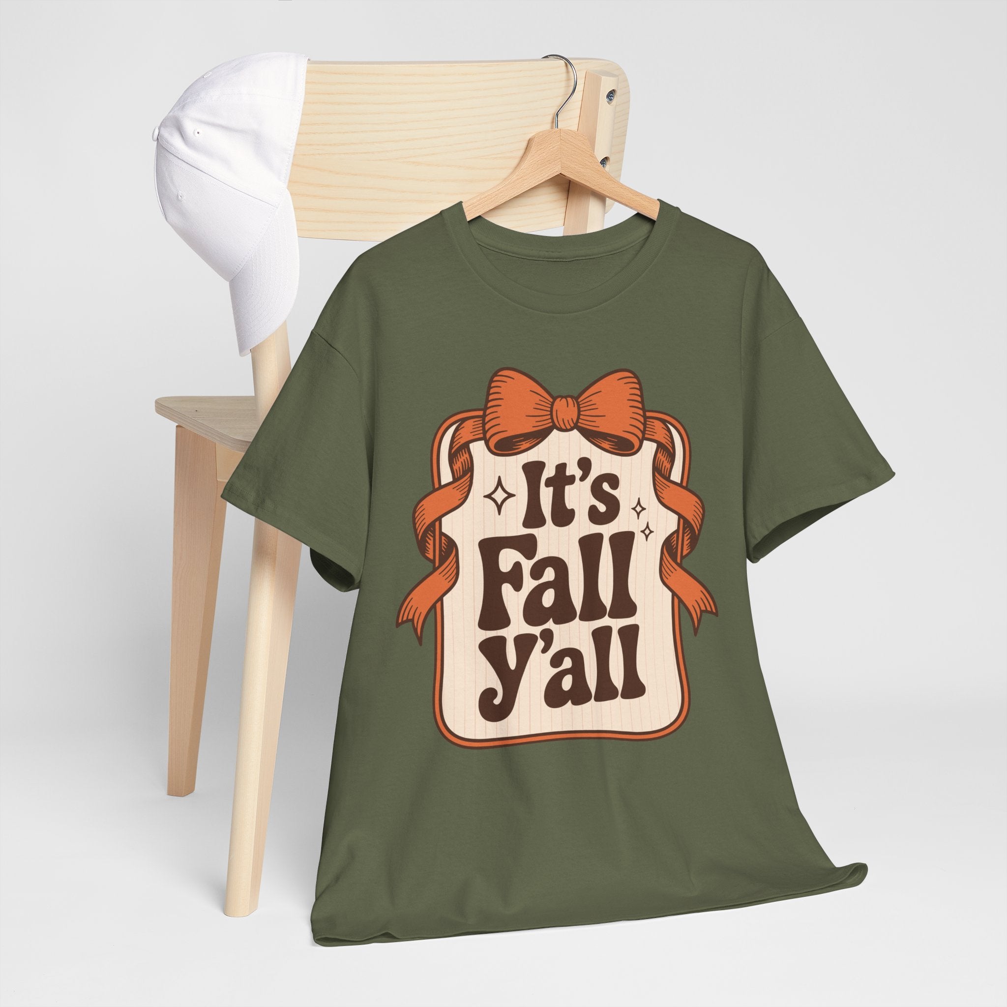 It’s Fall Y’all Autumn Ribbon Unisex Cotton Tee