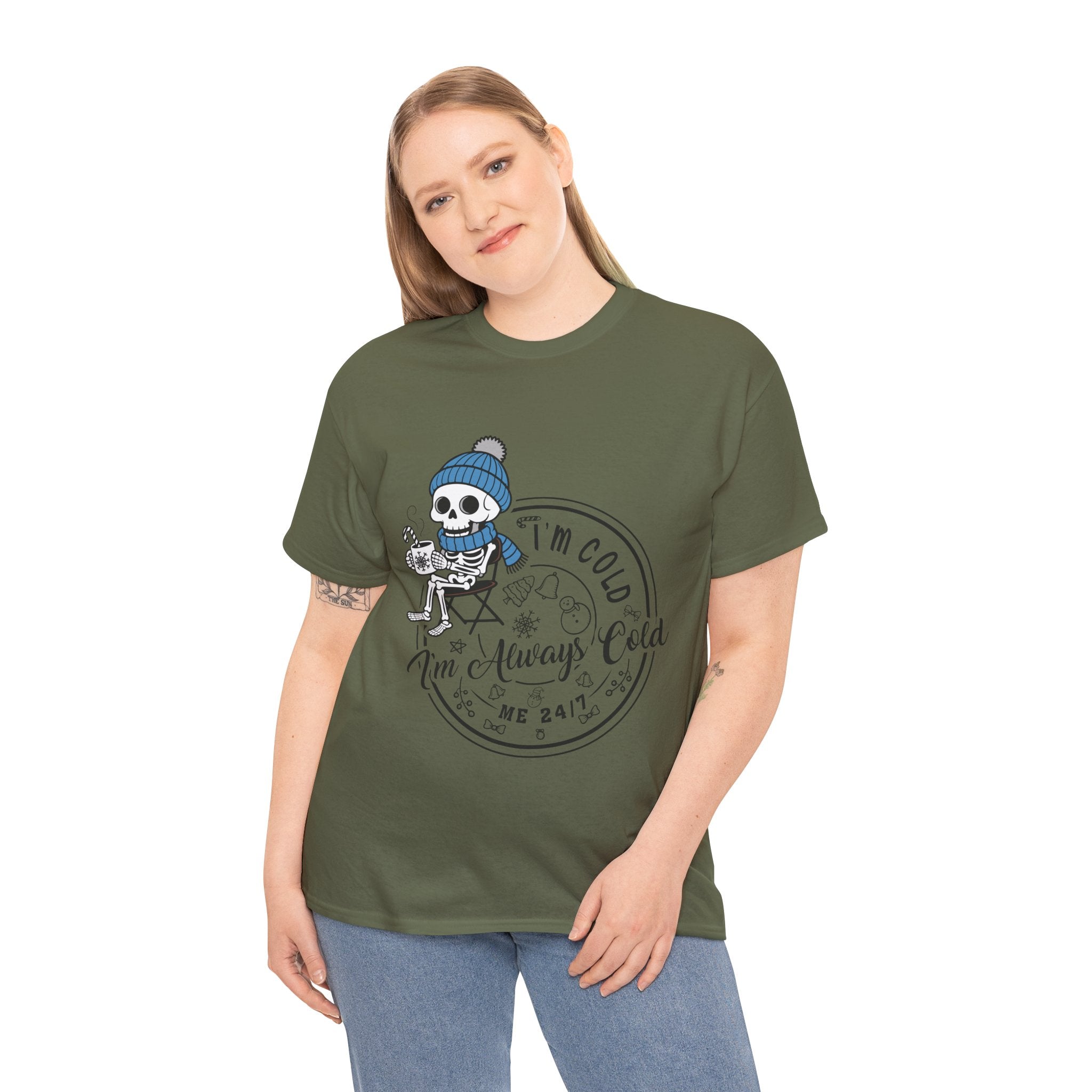 Cozy Skeleton Unisex Cotton Tee