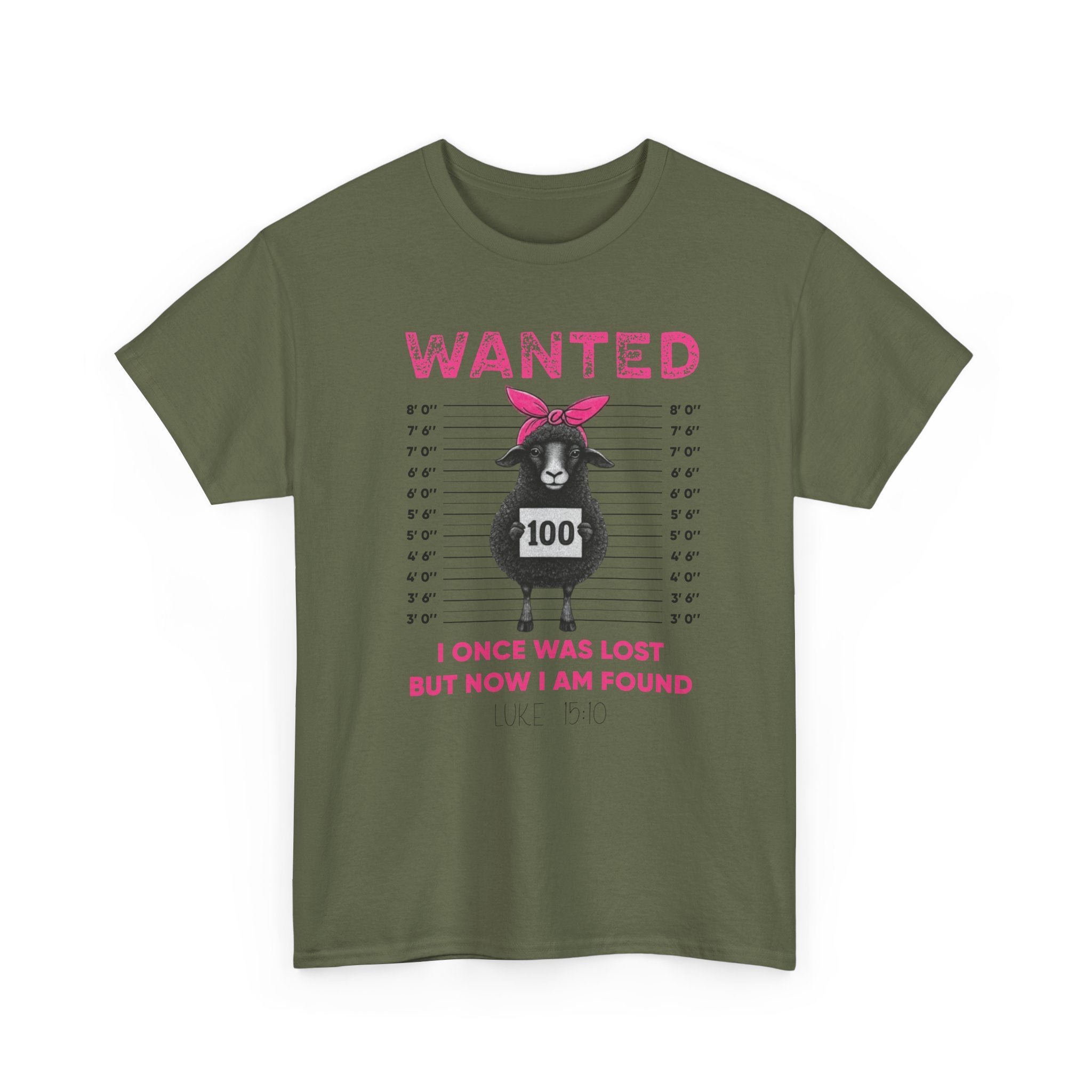 WANTED Black Sheep 'I Once Was Lost But Now I Am Found' Unisex Cotton T-Shirt