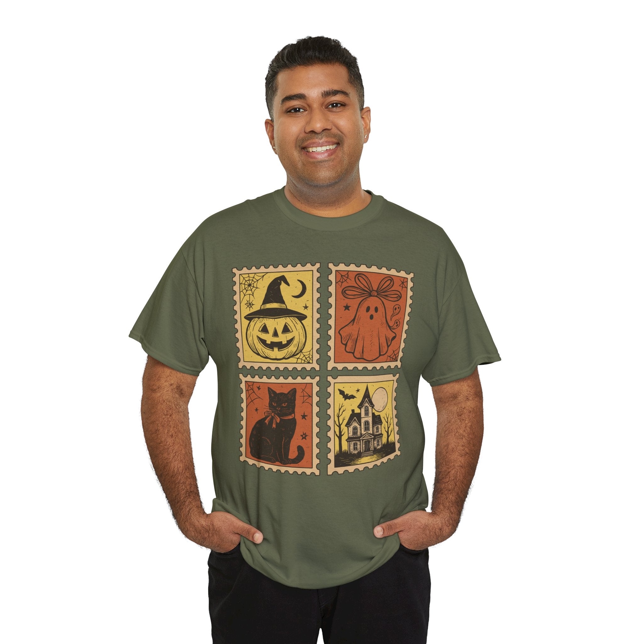 Halloween Stamp Collection Unisex Cotton Tee