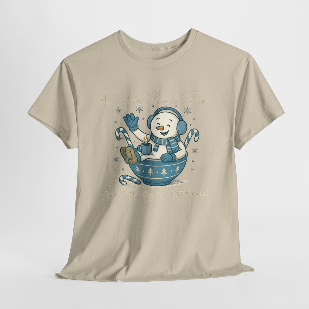 Snowman Hot Cocoa Unisex Cotton Tee