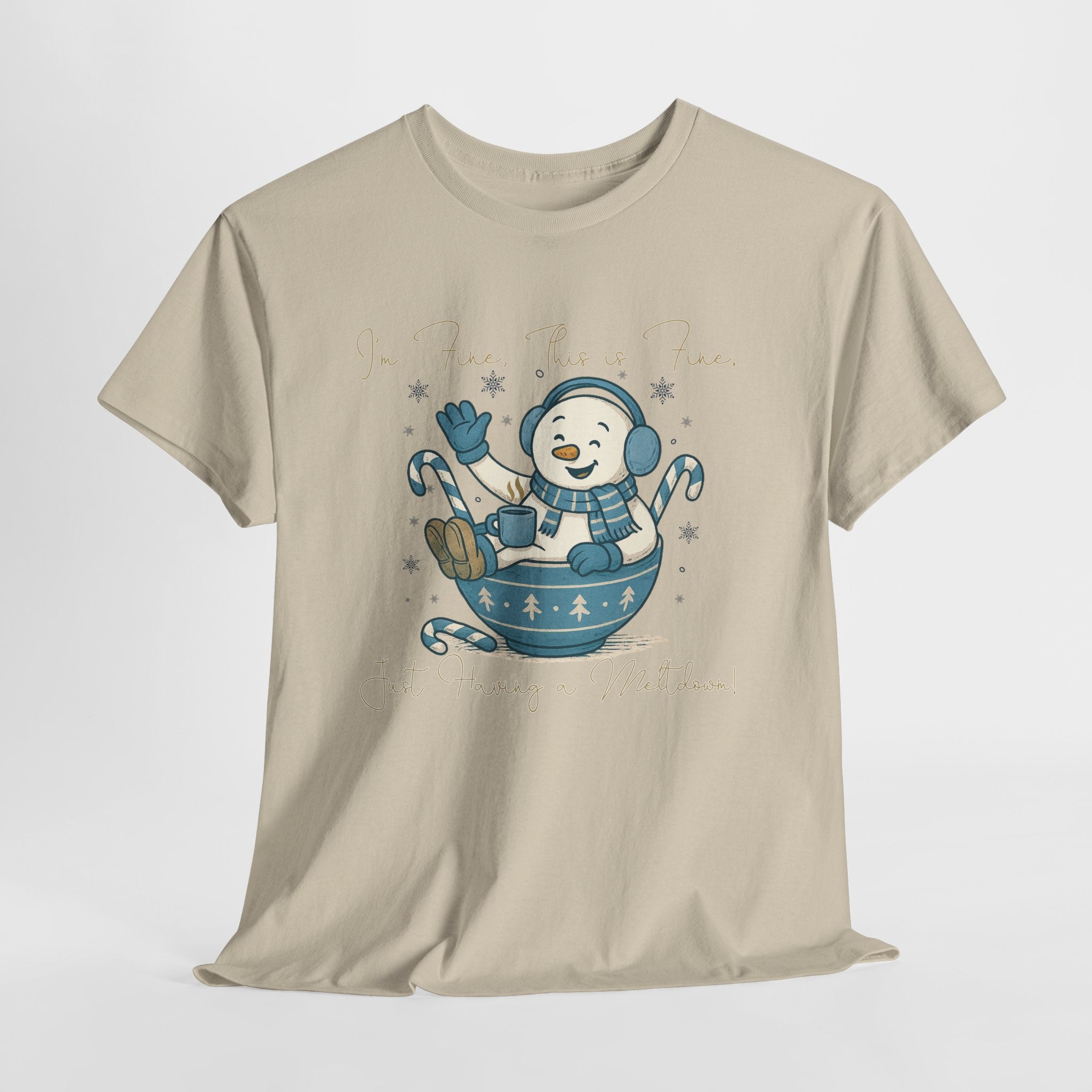 Snowman Hot Cocoa Unisex Cotton Tee