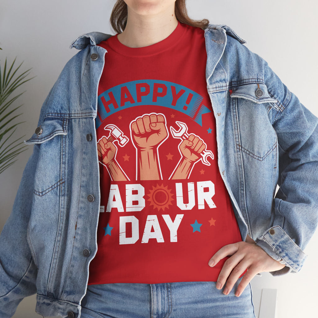 Happy US Labour Day Unisex Heavy Cotton T-Shirt
