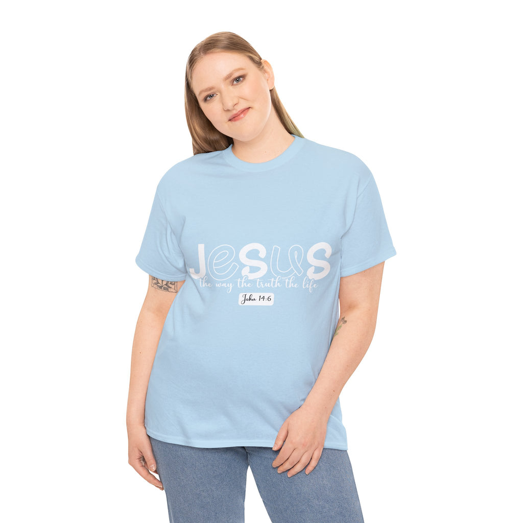 John 14:6 Christian Tee — Minimalist Script Faith T-Shirt