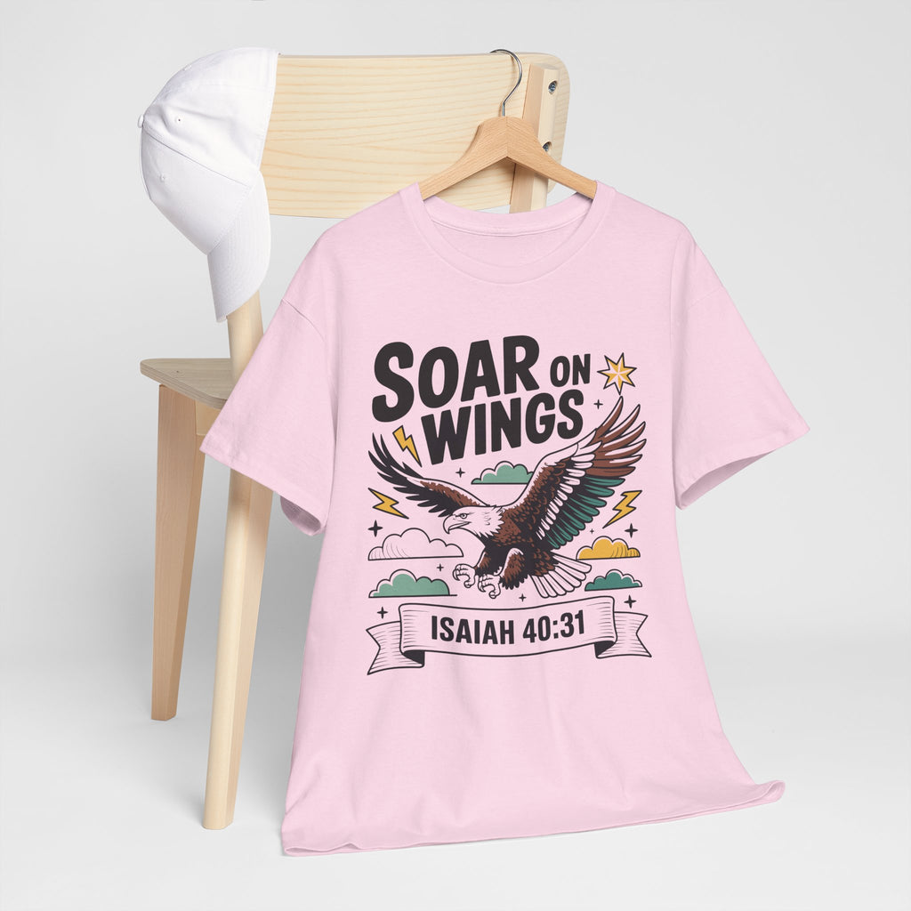 Isaiah 40:31 "Soar on Wings" Eagle Unisex Cotton T-Shirt
