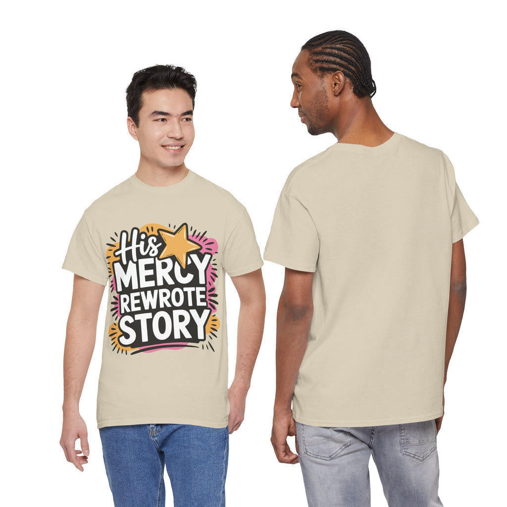 His Mercy Rewrote My Story Tee — Retro Christian Graphic T-Shirt
